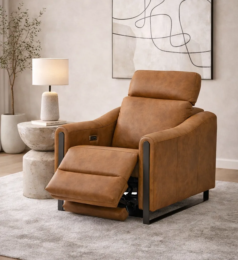 John Dual Power Reclining Sofa — Available in Standard & Wide Cushions, 140+ Leather Options, and 78", 82", or 110" Widths 26 John Dual Power Reclining Sofa — Available in Standard & Wide Cushions, 140+ Leather Options, and 78", 82", or 110" Widths