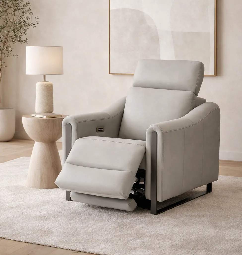 John Dual Power Reclining Sofa — Available in Standard & Wide Cushions, 140+ Leather Options, and 78", 82", or 110" Widths 8 John Dual Power Reclining Sofa — Available in Standard & Wide Cushions, 140+ Leather Options, and 78", 82", or 110" Widths