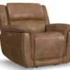 Beau 1011 Power Headrest Power Recliner (Caramel faux leather fabric) in stock