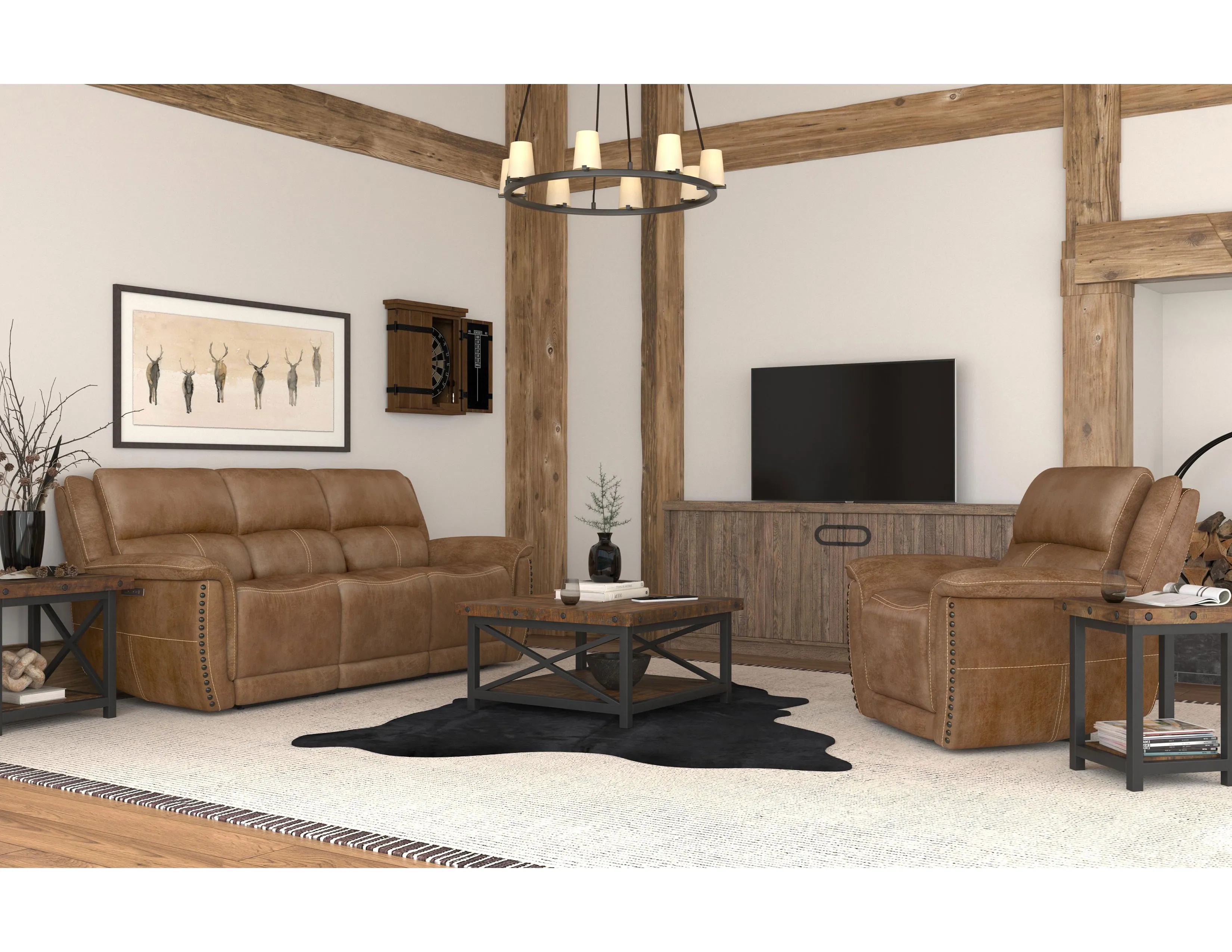Beau 1011 Power Headrest Power Reclining Console Loveseat (Caramel faux leather fabric) in stock 18 Beau 1011 Power Headrest Power Reclining Console Loveseat (Caramel faux leather fabric) in stock
