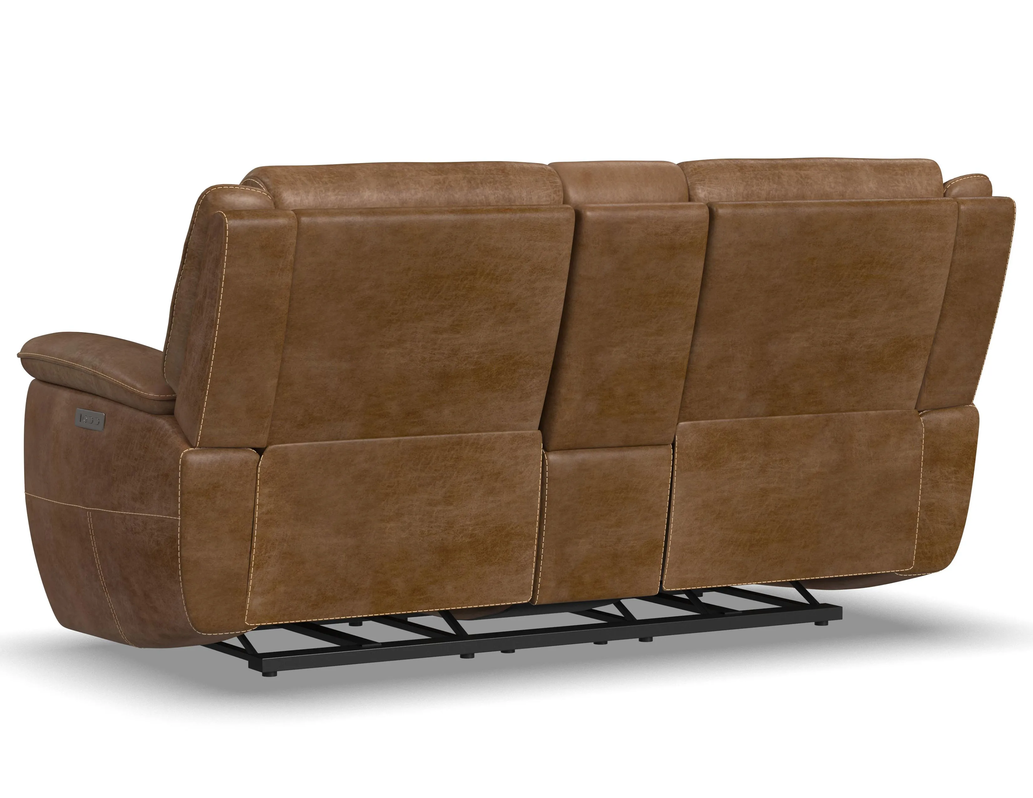 Beau 1011 Power Headrest Power Reclining Console Loveseat (Caramel faux leather fabric) in stock 6 Beau 1011 Power Headrest Power Reclining Console Loveseat (Caramel faux leather fabric) in stock