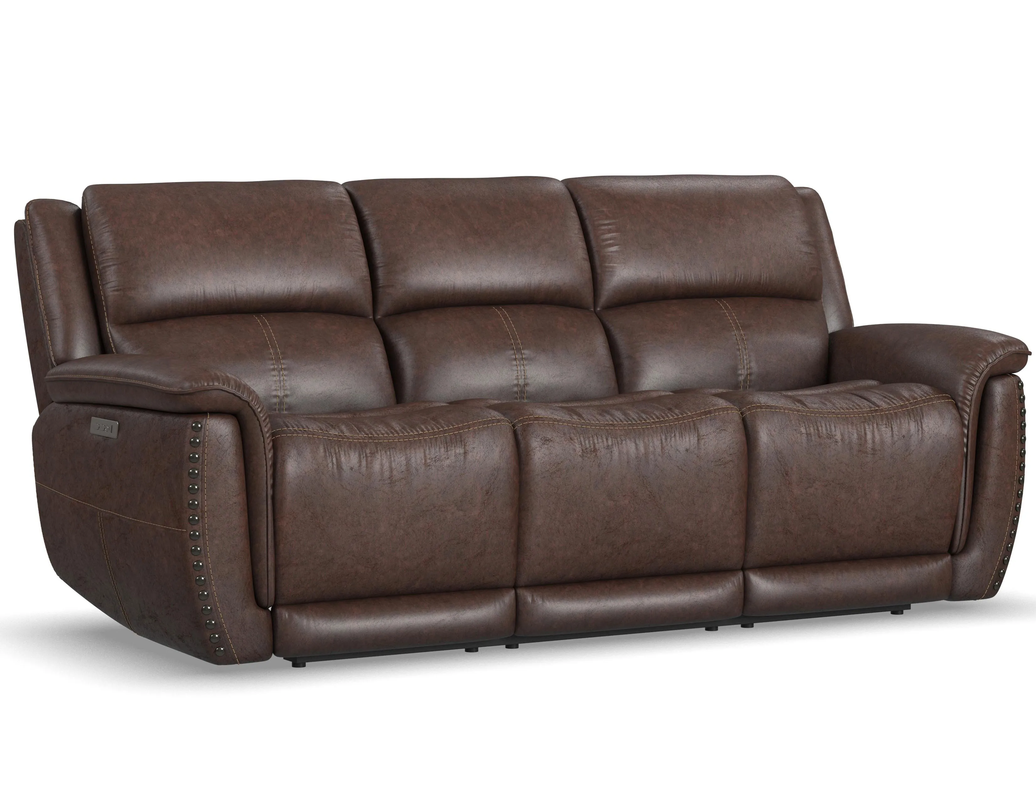 Beau 1011 Power Headrest Power Reclining Console Loveseat (Chocolate faux leather fabric) in stock 7 Beau 1011 Power Headrest Power Reclining Console Loveseat (Chocolate faux leather fabric) in stock