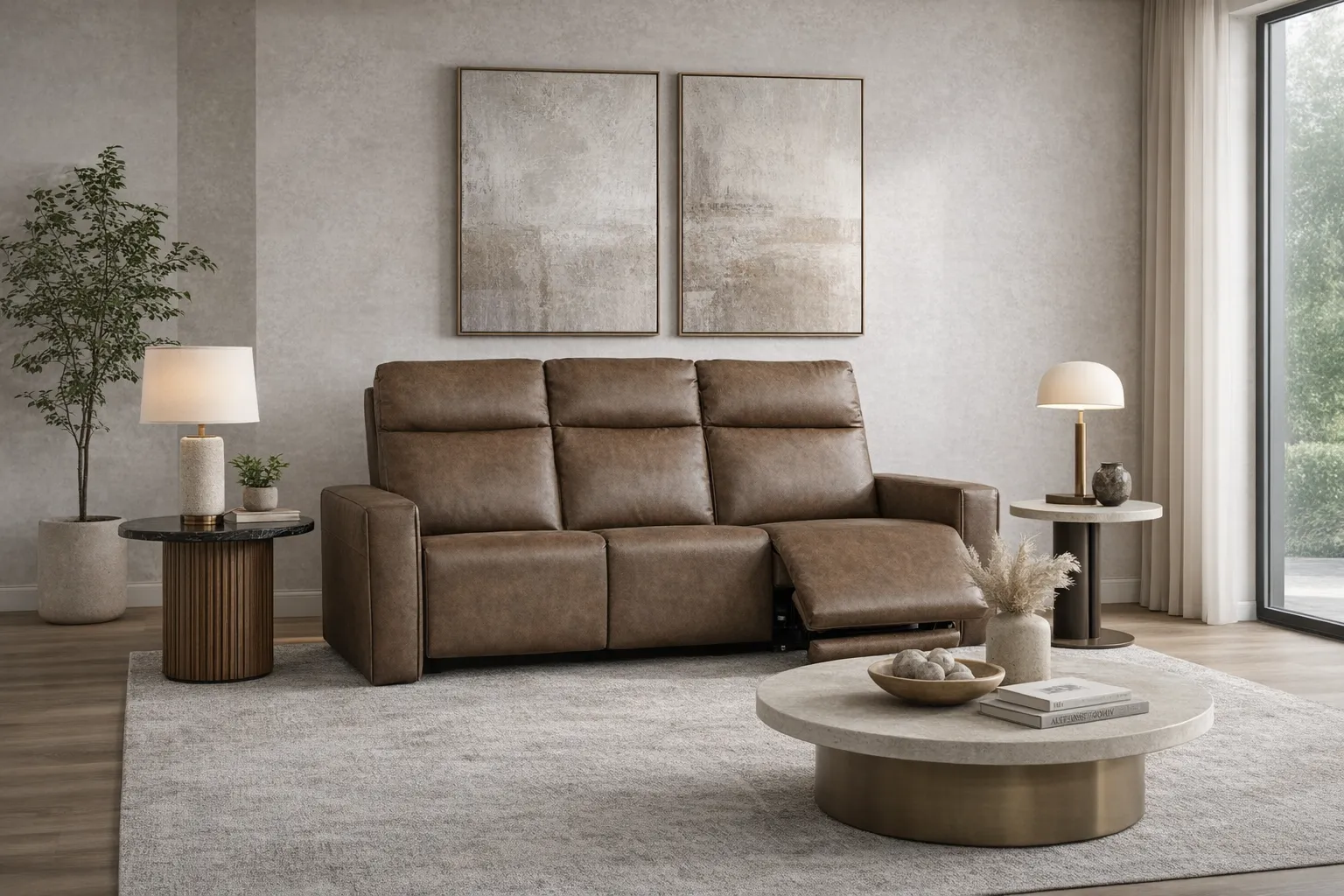 Faith Dual Power Reclining Sofa — Available in Standard & Wide Cushions, 140+ Leather Options, and 79", 83", or 111" Widths 3 Faith Dual Power Reclining Sofa — Available in Standard & Wide Cushions, 140+ Leather Options, and 79", 83", or 111" Widths