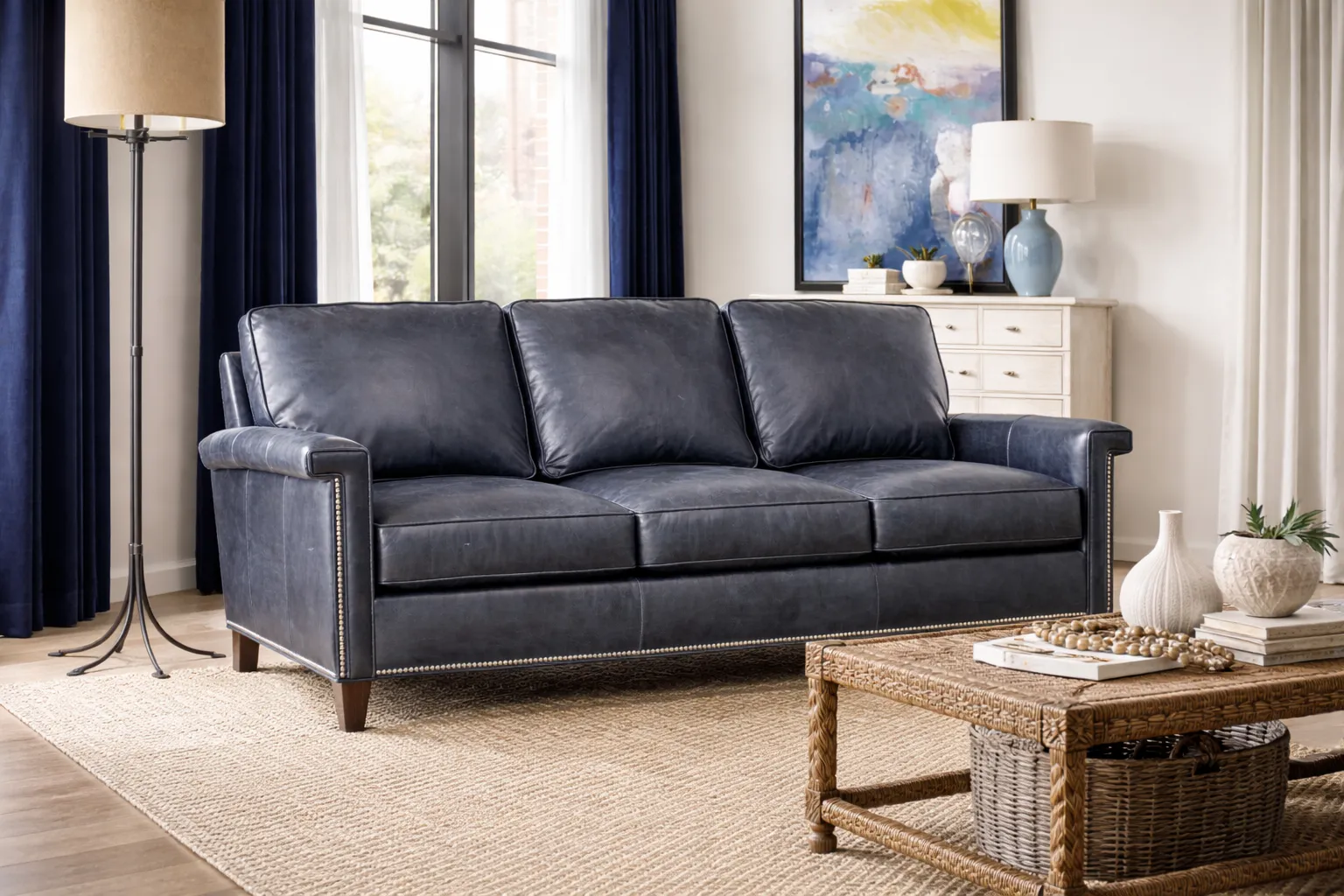 Bradington Young Mallory 774 Sofa (12 leathers) 8-Way Hand Tie 5 Bradington Young Mallory 774 Sofa (12 leathers) 8-Way Hand Tie