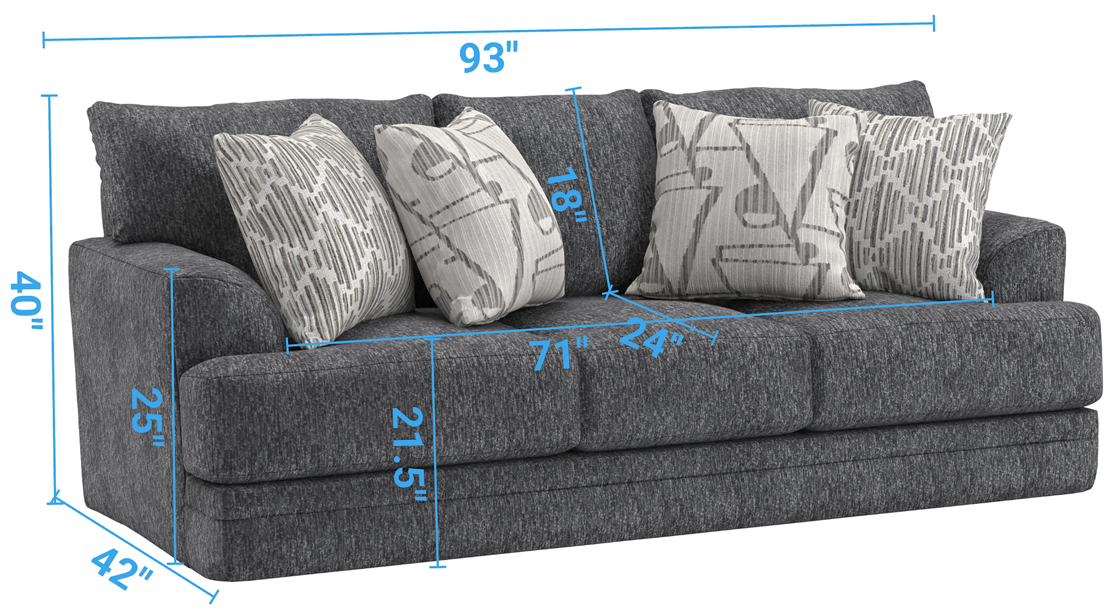 Tyson 93" Sofa (includes pillows) 2 colors 4 Tyson 93" Sofa (includes pillows) 2 colors