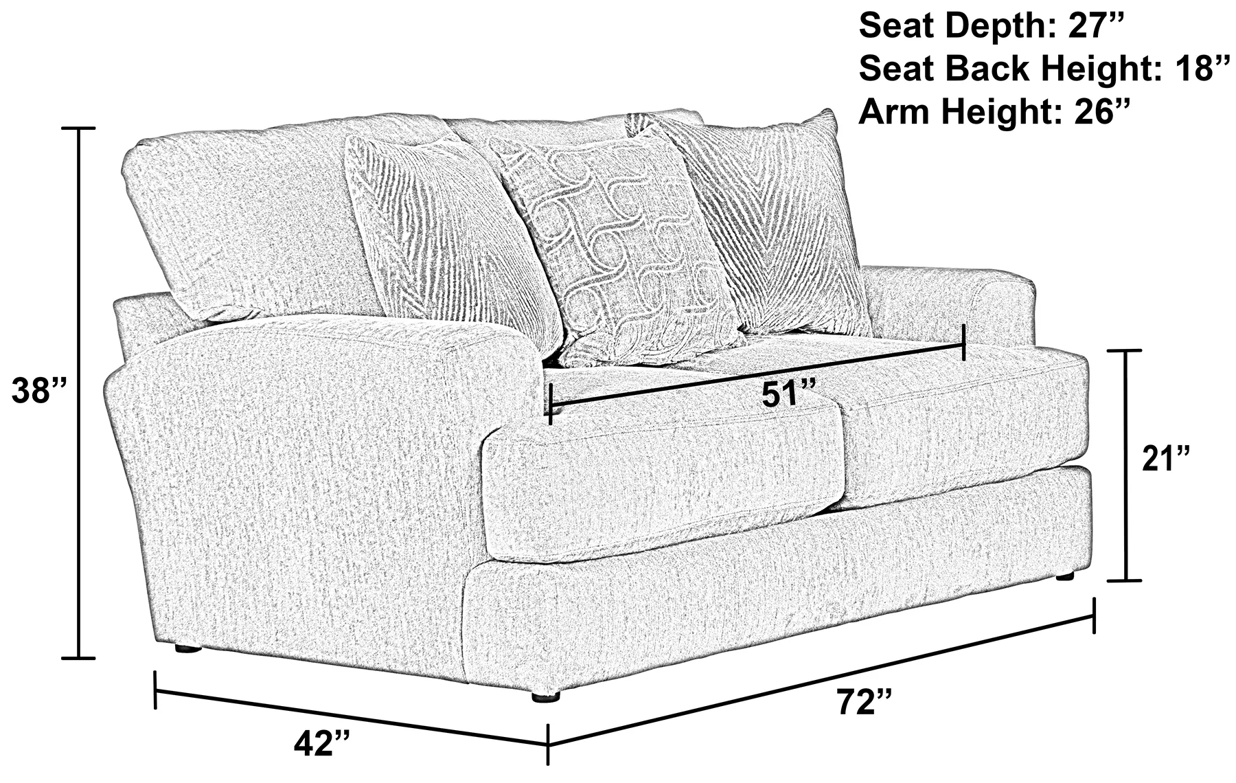 Lamar 90" Sofa (includes pillows) 2 colors 17 Lamar 90" Sofa (includes pillows) 2 colors