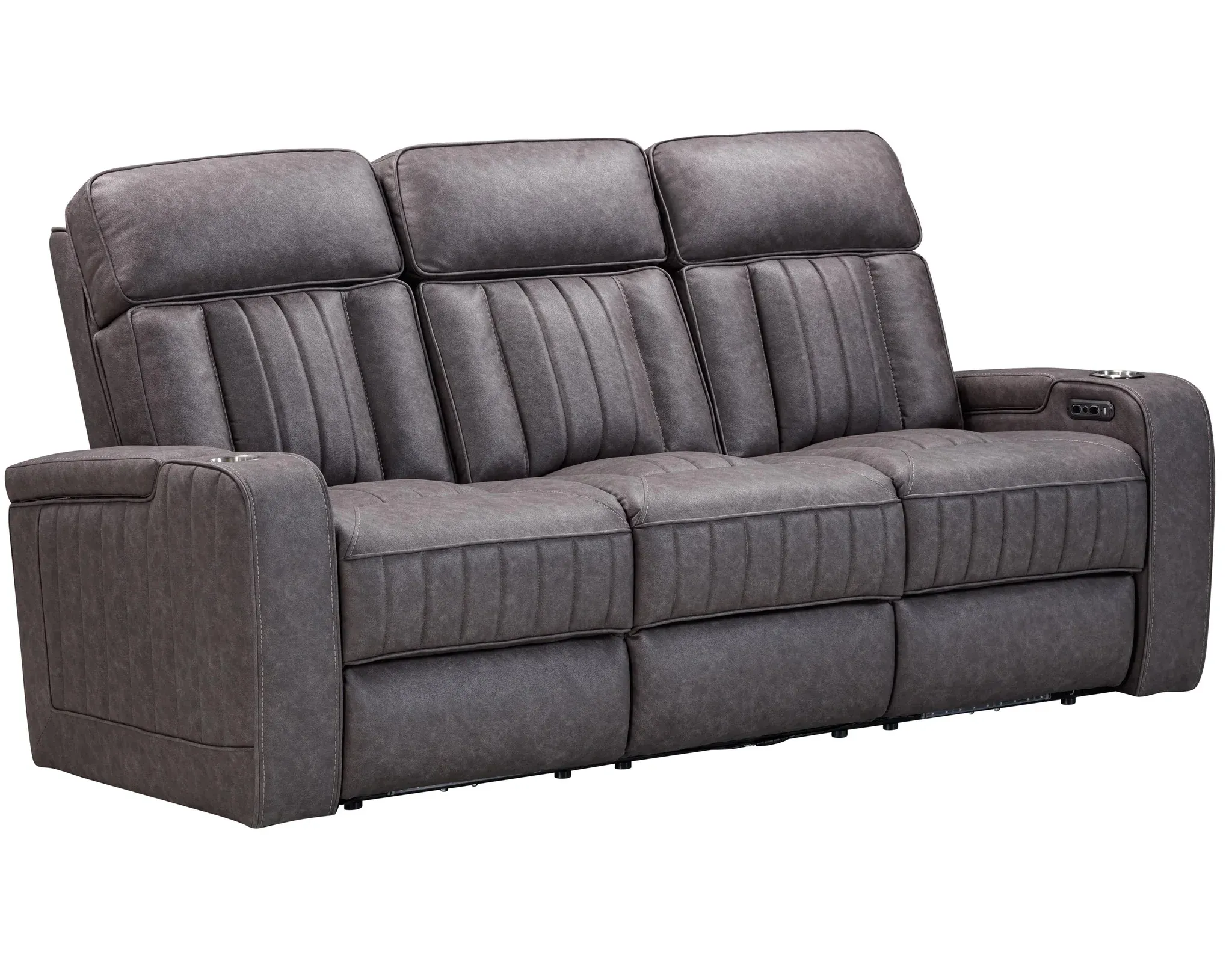 Equinox 85" Power Headrest Power Reclining Sofa w/ Dropdown Table Mercury (In stock - Fast shipping) 1 Equinox 85" Power Headrest Power Reclining Sofa w/ Dropdown Table Mercury (In stock - Fast shipping)