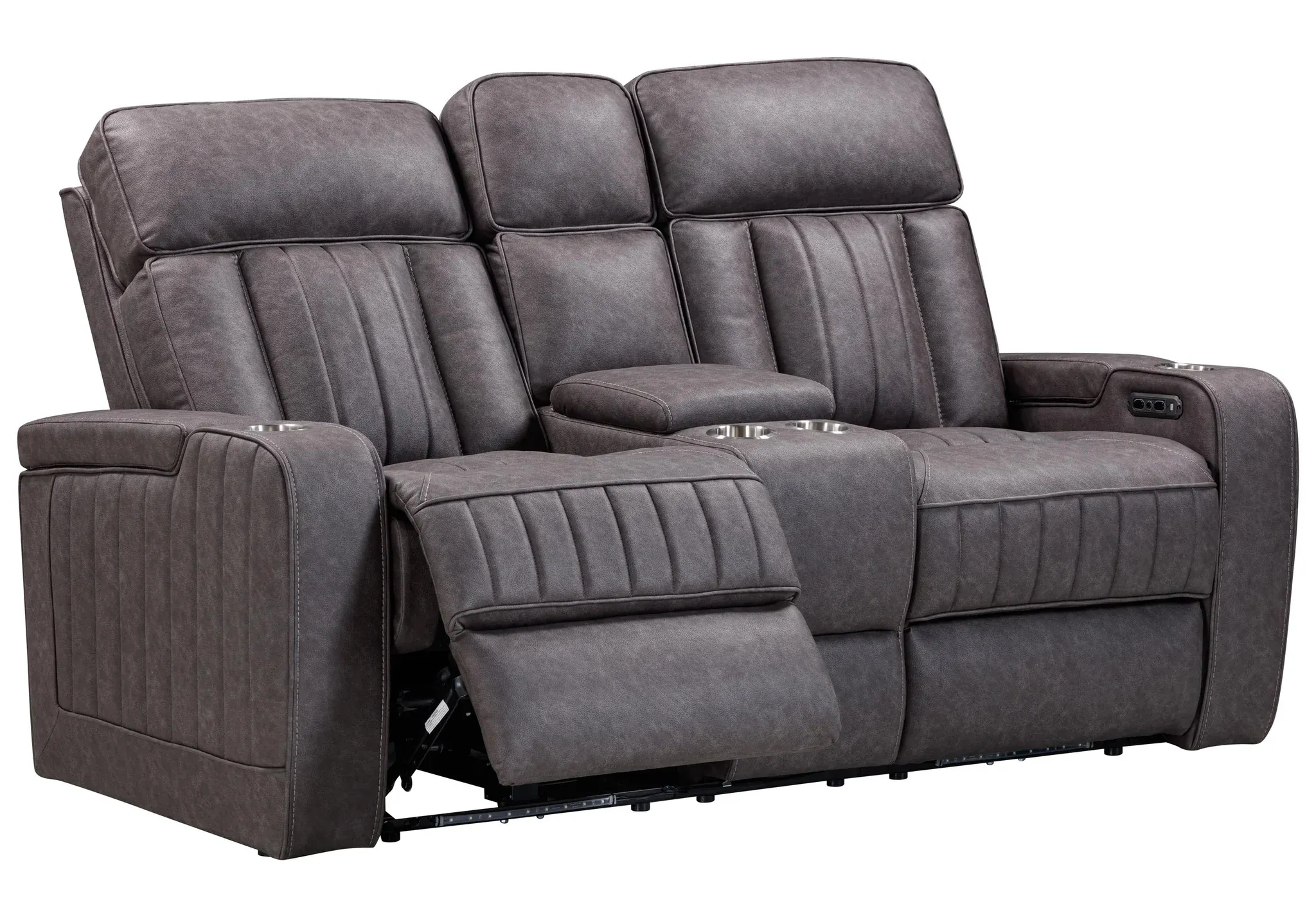 Equinox 85" Power Headrest Power Reclining Sofa w/ Dropdown Table Mercury (In stock - Fast shipping) 10 Equinox 85" Power Headrest Power Reclining Sofa w/ Dropdown Table Mercury (In stock - Fast shipping)