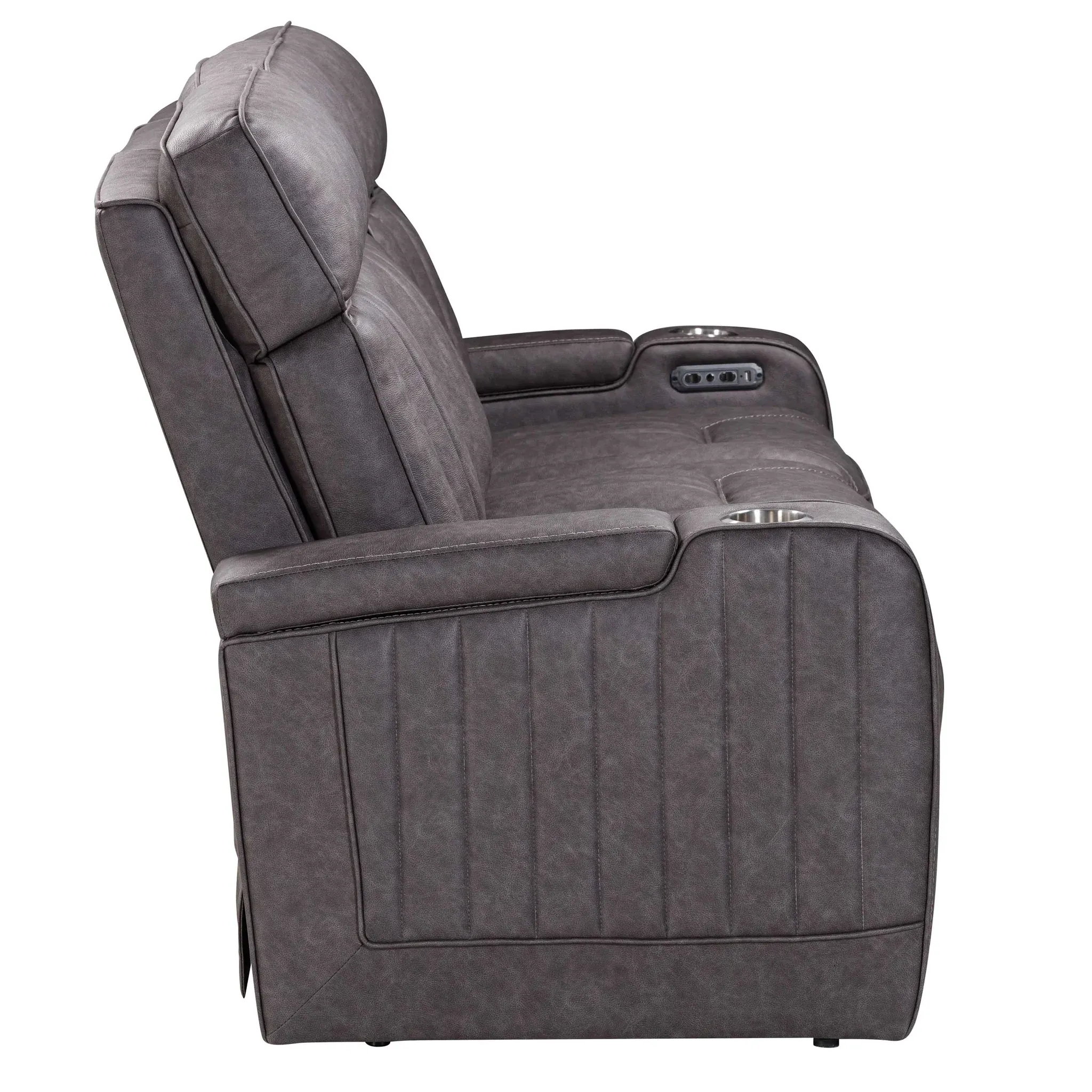Equinox 85" Power Headrest Power Reclining Sofa w/ Dropdown Table Mercury (In stock - Fast shipping) 8 Equinox 85" Power Headrest Power Reclining Sofa w/ Dropdown Table Mercury (In stock - Fast shipping)