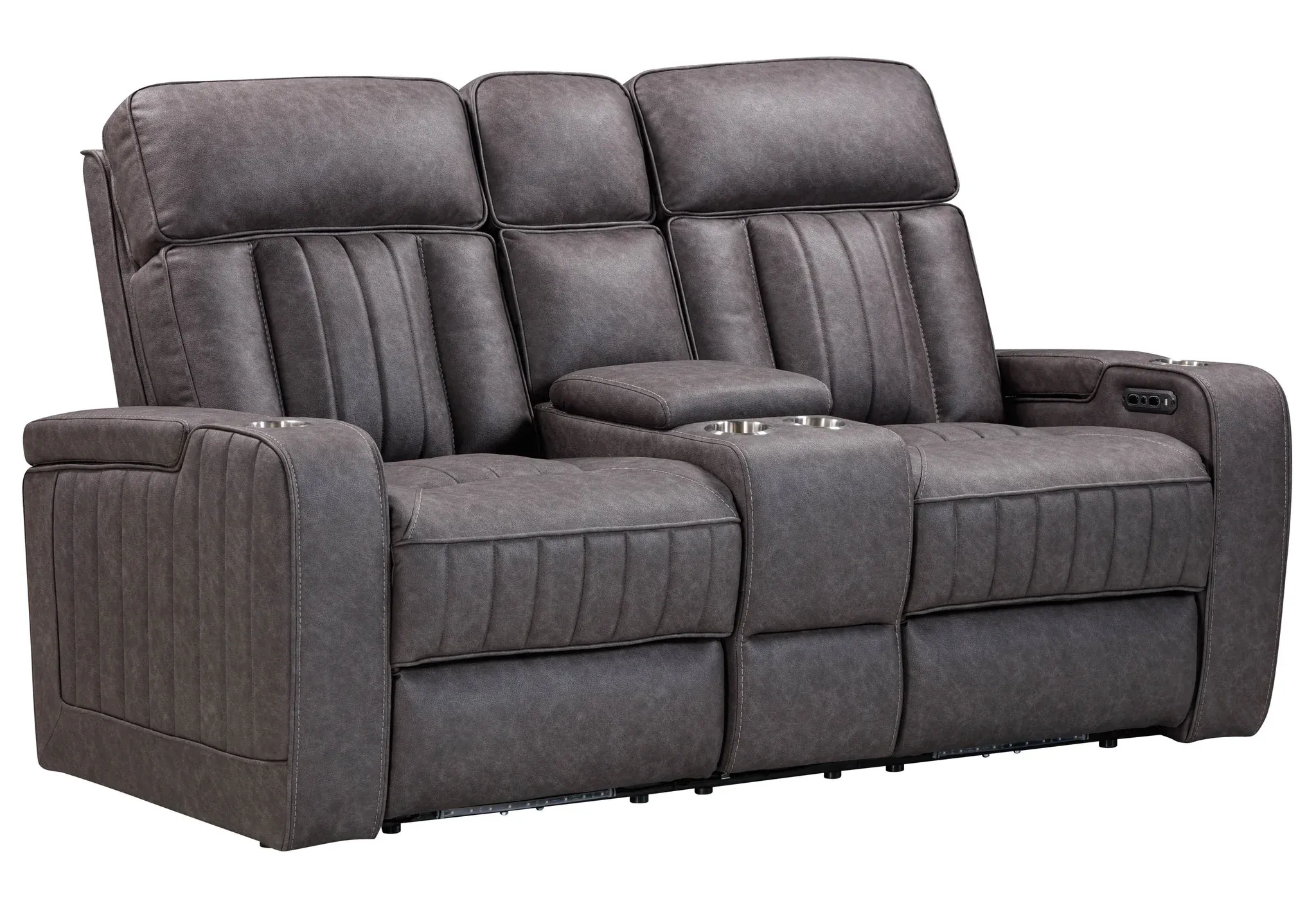 Equinox 85" Power Headrest Power Reclining Sofa w/ Dropdown Table Mercury (In stock - Fast shipping) 9 Equinox 85" Power Headrest Power Reclining Sofa w/ Dropdown Table Mercury (In stock - Fast shipping)