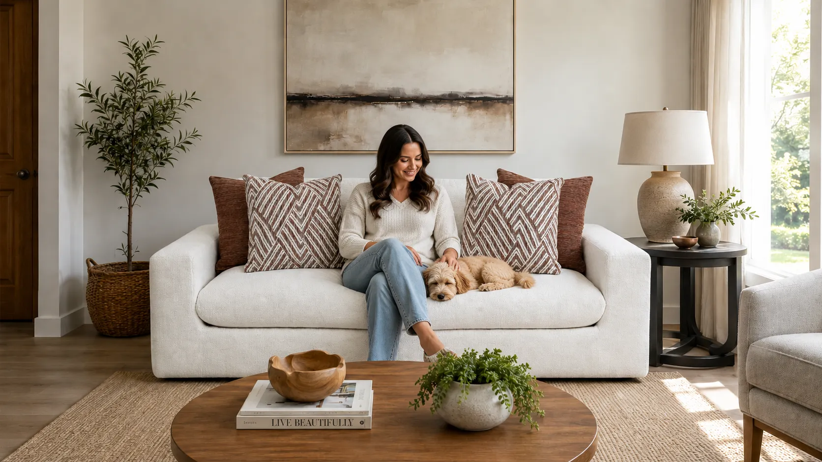 Santina 87" Wide-Seat Two-Cushion Sofa (Two Extra-Wide Seats. Made for Serious Lounging) 3 Santina 87" Wide-Seat Two-Cushion Sofa (Two Extra-Wide Seats. Made for Serious Lounging)