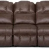 Castello 92" Reclining Sofa Walnut (A Best-Selling Favorite. Plush Comfort with a Distinctive Crowned Design)
