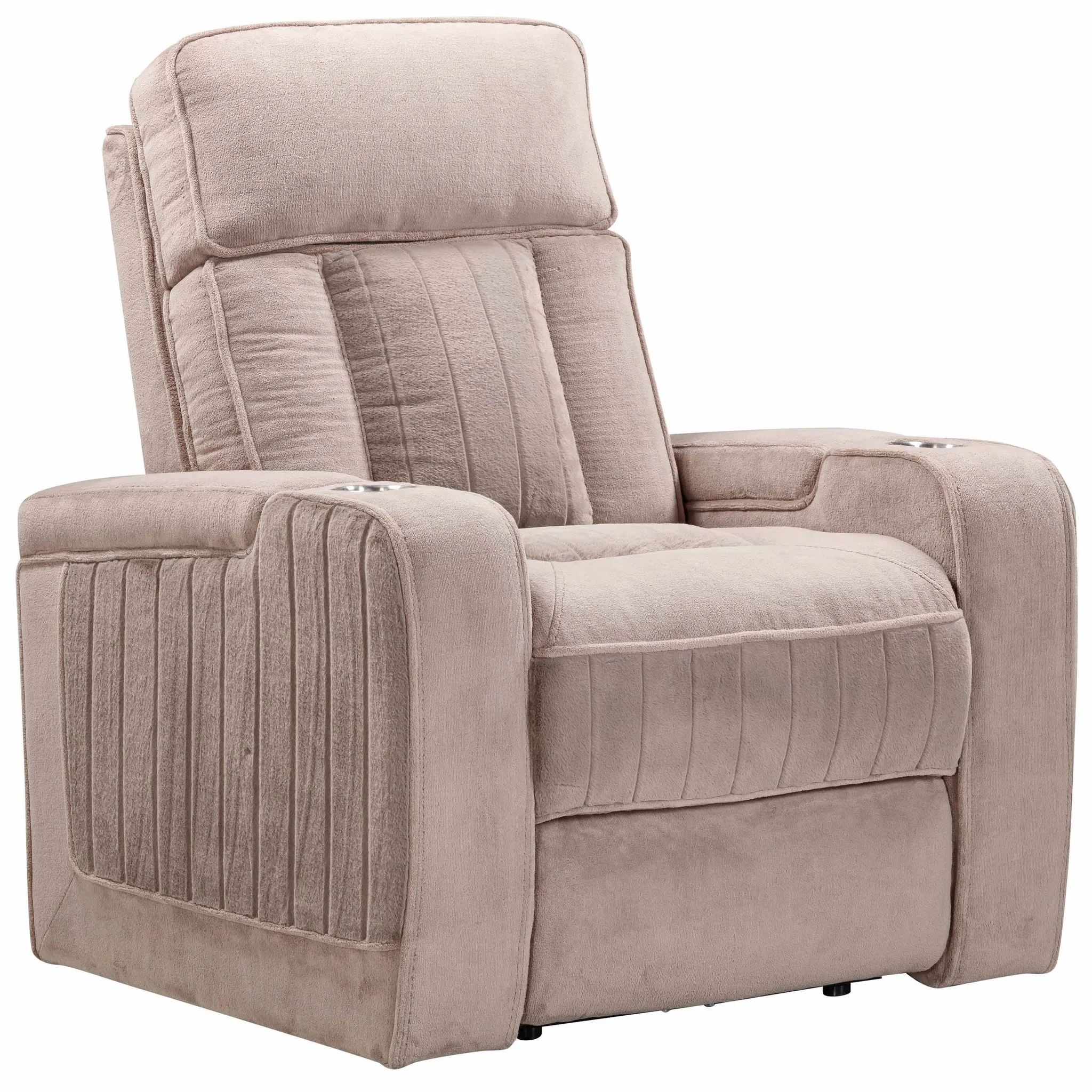 Equinox 85" Power Headrest Power Reclining Sofa w/ Drop Down Table Mushroom (In stock - Fast Shipping 11 Equinox 85" Power Headrest Power Reclining Sofa w/ Drop Down Table Mushroom (In stock - Fast Shipping
