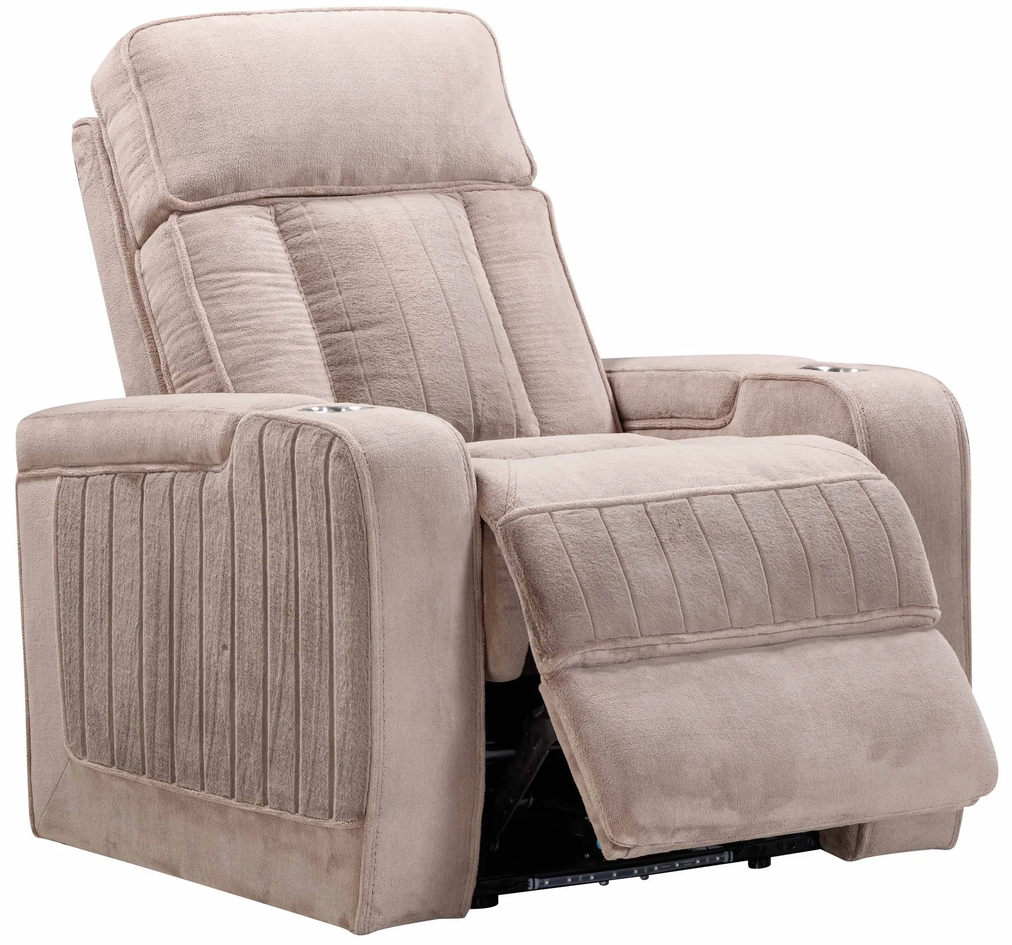 Equinox 85" Power Headrest Power Reclining Sofa w/ Drop Down Table Mushroom (In stock - Fast Shipping 12 Equinox 85" Power Headrest Power Reclining Sofa w/ Drop Down Table Mushroom (In stock - Fast Shipping