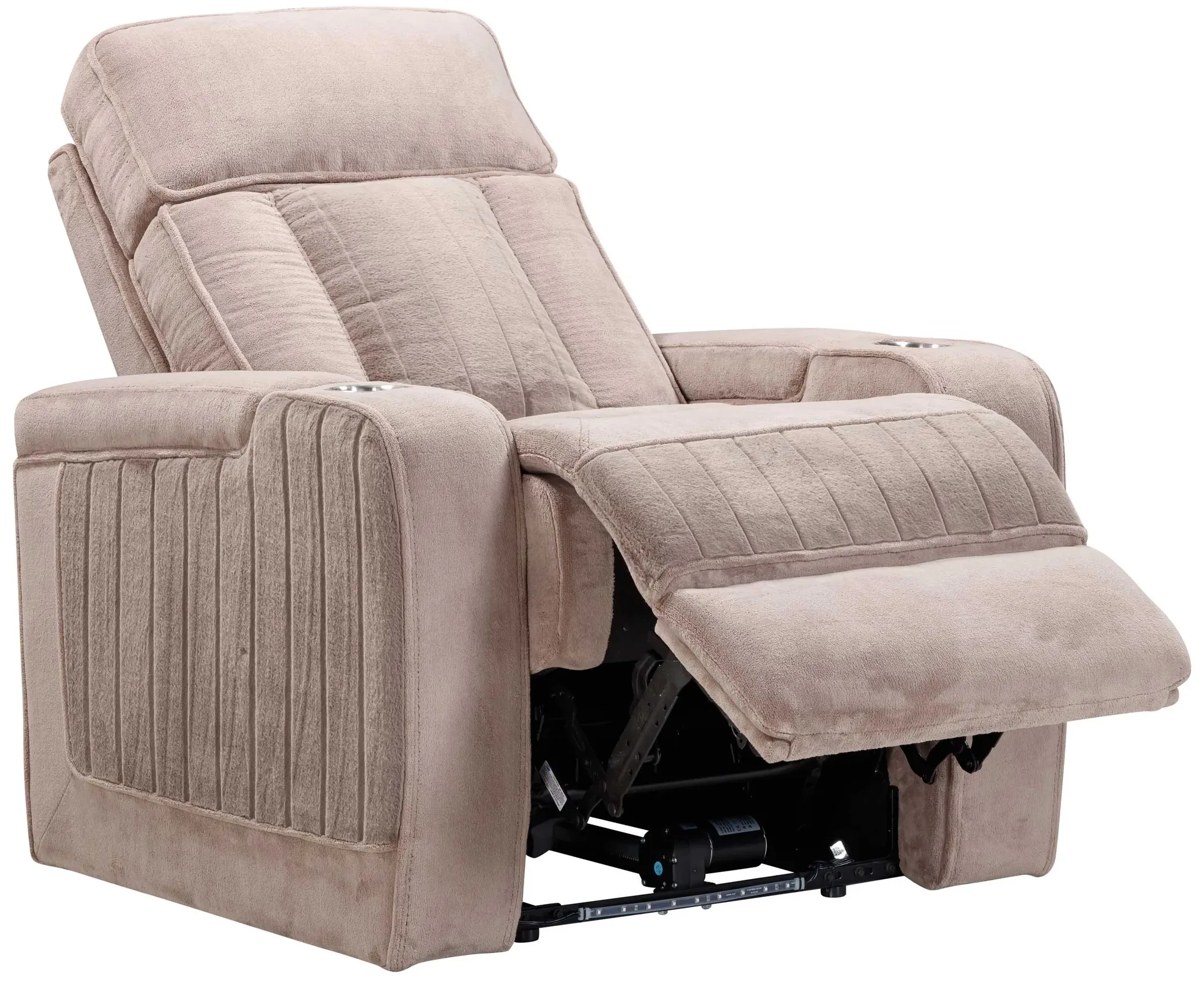 Equinox 85" Power Headrest Power Reclining Sofa w/ Drop Down Table Mushroom (In stock - Fast Shipping 13 Equinox 85" Power Headrest Power Reclining Sofa w/ Drop Down Table Mushroom (In stock - Fast Shipping