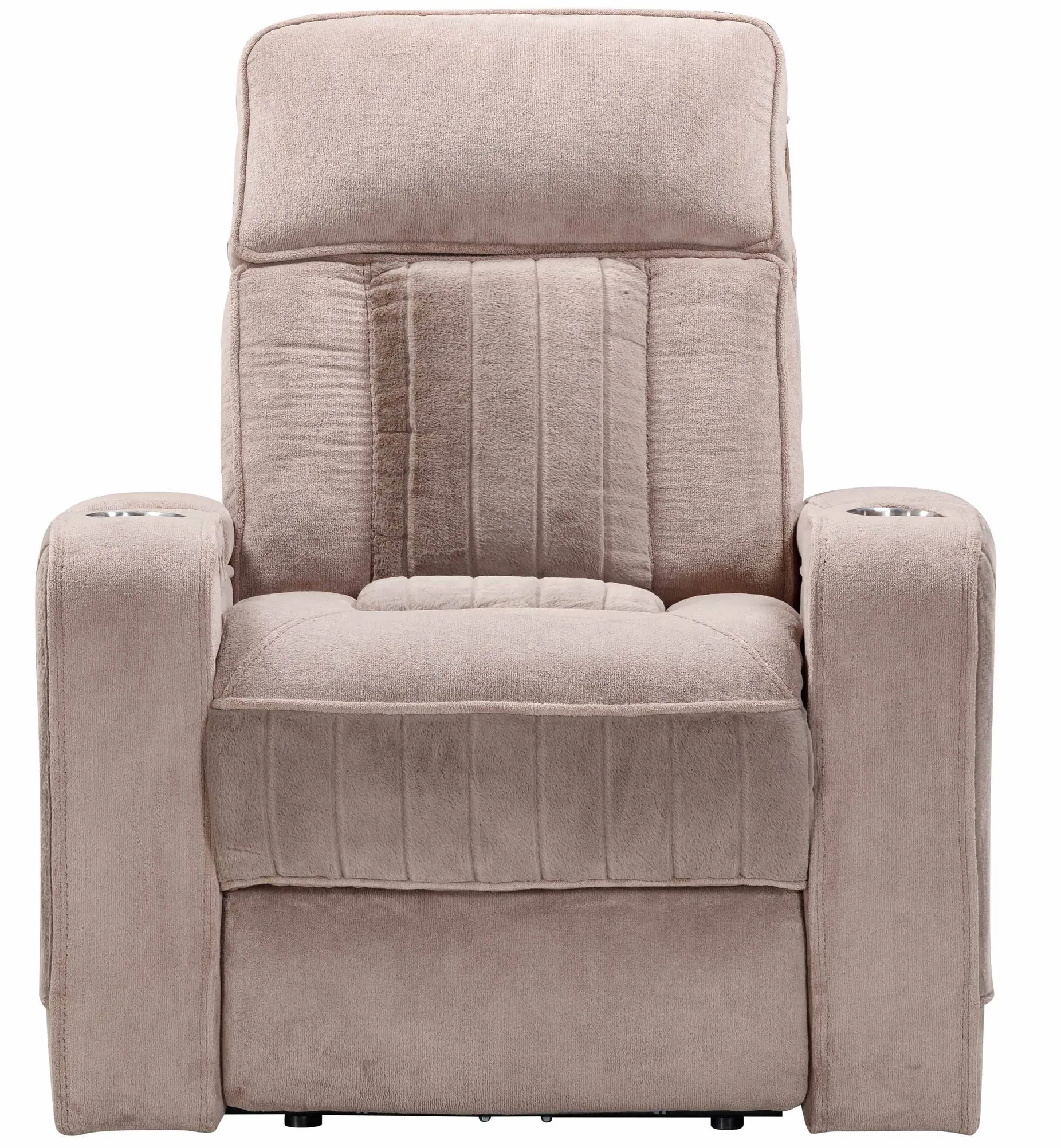 Equinox 85" Power Headrest Power Reclining Sofa w/ Drop Down Table Mushroom (In stock - Fast Shipping 16 Equinox 85" Power Headrest Power Reclining Sofa w/ Drop Down Table Mushroom (In stock - Fast Shipping