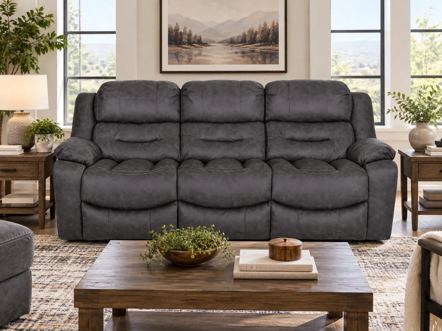 Decker 91.5" Reclining Sofa Slate (Best-Selling Comfort. Built for Real Life.) 2 Decker 91.5" Reclining Sofa Slate (Best-Selling Comfort. Built for Real Life.)