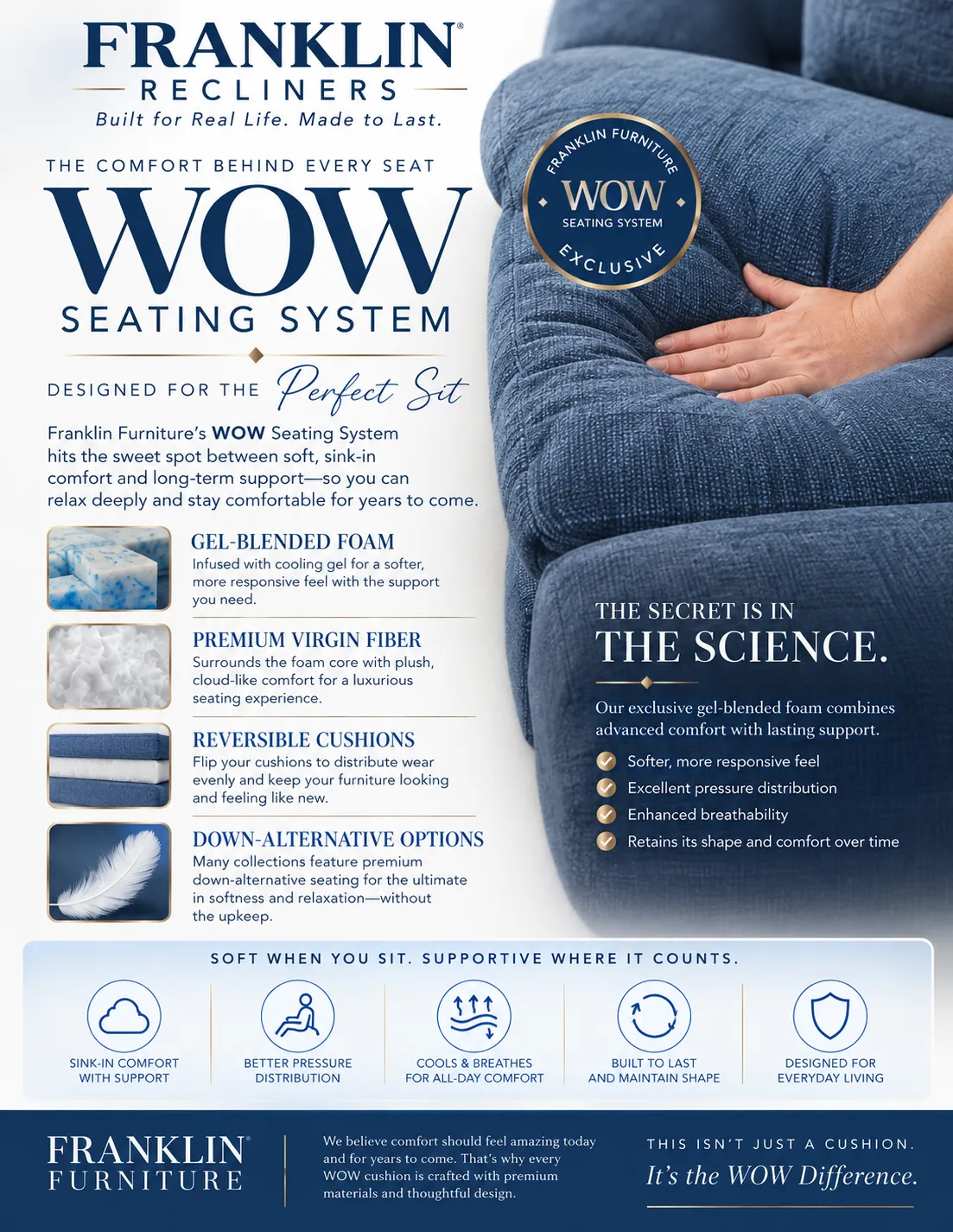 Decker 91.5" Reclining Sofa Slate (Best-Selling Comfort. Built for Real Life.) 23 Decker 91.5" Reclining Sofa Slate (Best-Selling Comfort. Built for Real Life.)