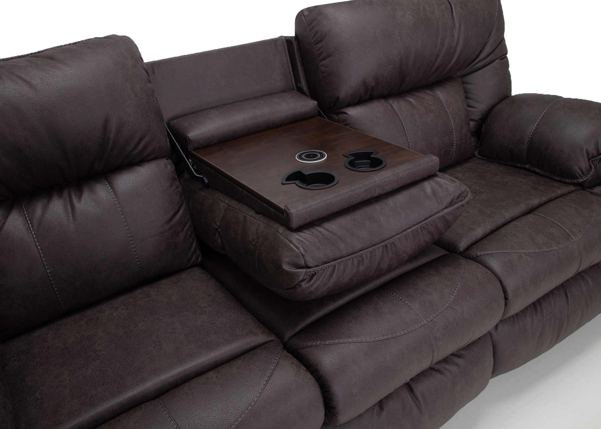 Henson 91" Reclining Sofa with Drop-Down Center Table (Casual Comfort. Everyday Convenience. Built for Real Life) 4 Henson 91" Reclining Sofa with Drop-Down Center Table (Casual Comfort. Everyday Convenience. Built for Real Life)