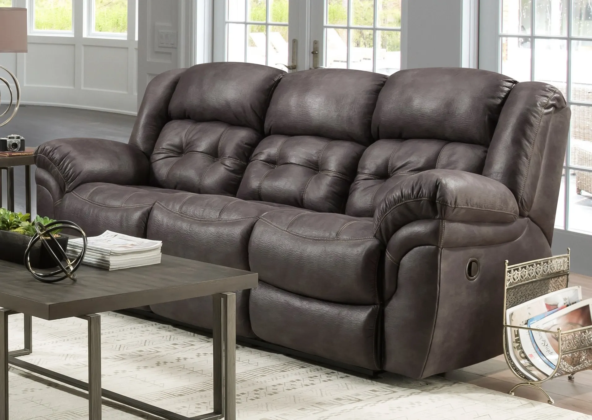 Haven 81" Reclining Console Loveseat Charcoal (In stock) 7 Haven 81" Reclining Console Loveseat Charcoal (In stock)