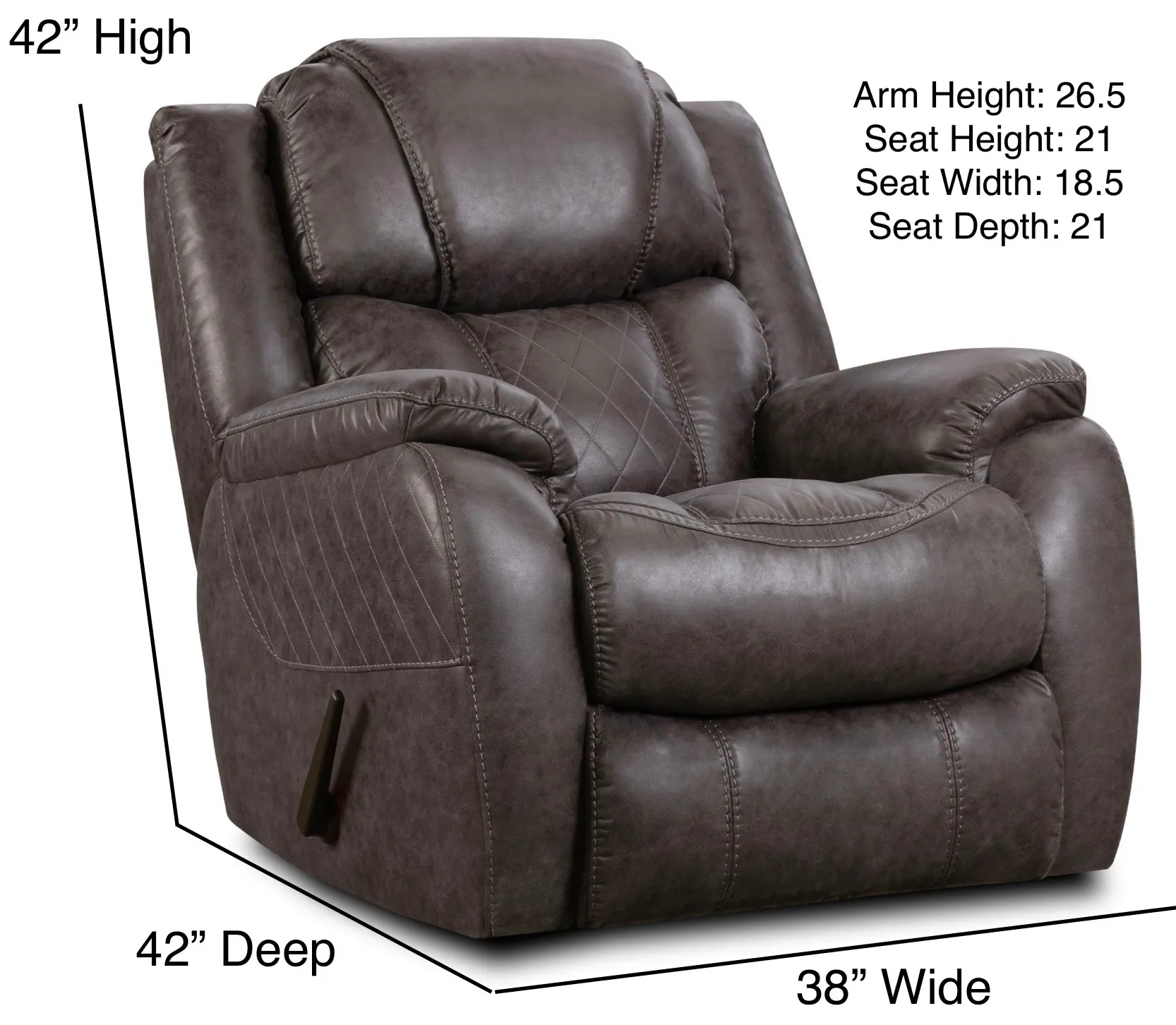 Rayna 78" Reclining Console Loveseat Grey (In stock) 9 Rayna 78" Reclining Console Loveseat Grey (In stock)