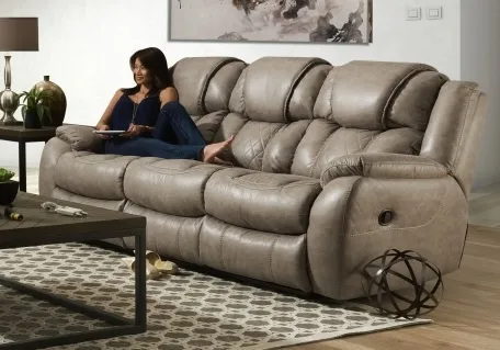 Rayna 88" Double Reclining Sofa Tan (In stock) 3 Rayna 88" Double Reclining Sofa Tan (In stock)