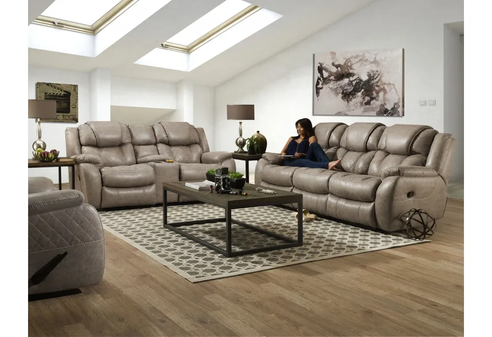 Rayna 88" Double Reclining Sofa Tan (In stock) 4 Rayna 88" Double Reclining Sofa Tan (In stock)