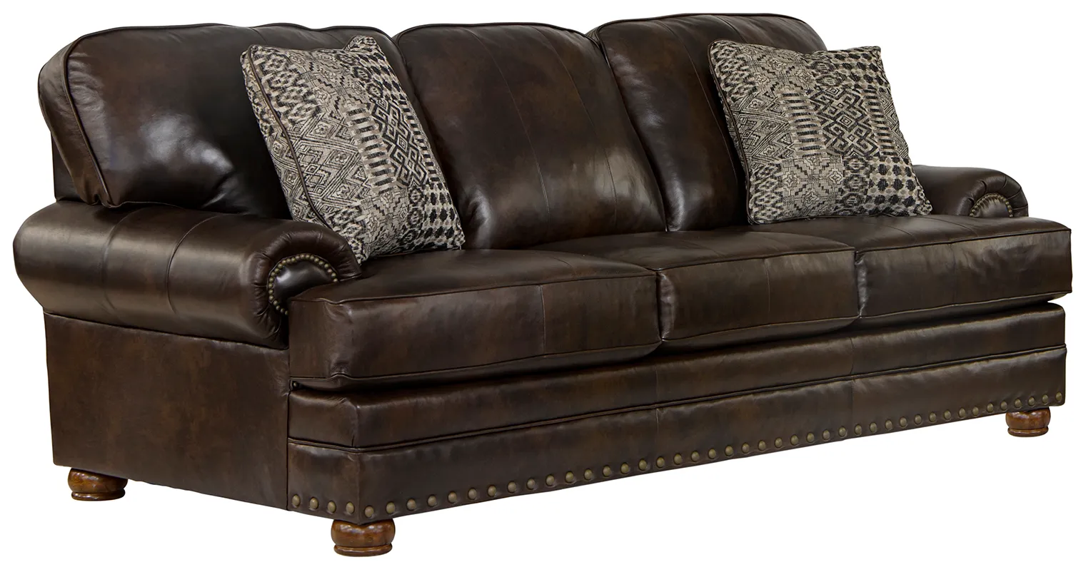 Roberto 94" Top Grain Leather Touch Sofa (Includes Pillows) In stock 2 Roberto 94" Top Grain Leather Touch Sofa (Includes Pillows) In stock