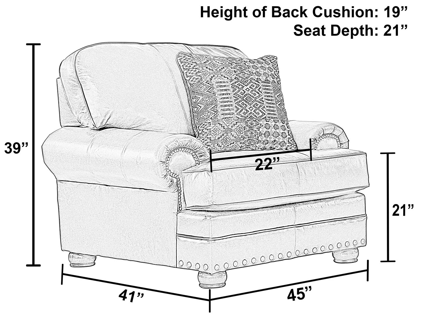 Roberto 94" Top Grain Leather Touch Sofa (Includes Pillows) In stock 26 Roberto 94" Top Grain Leather Touch Sofa (Includes Pillows) In stock