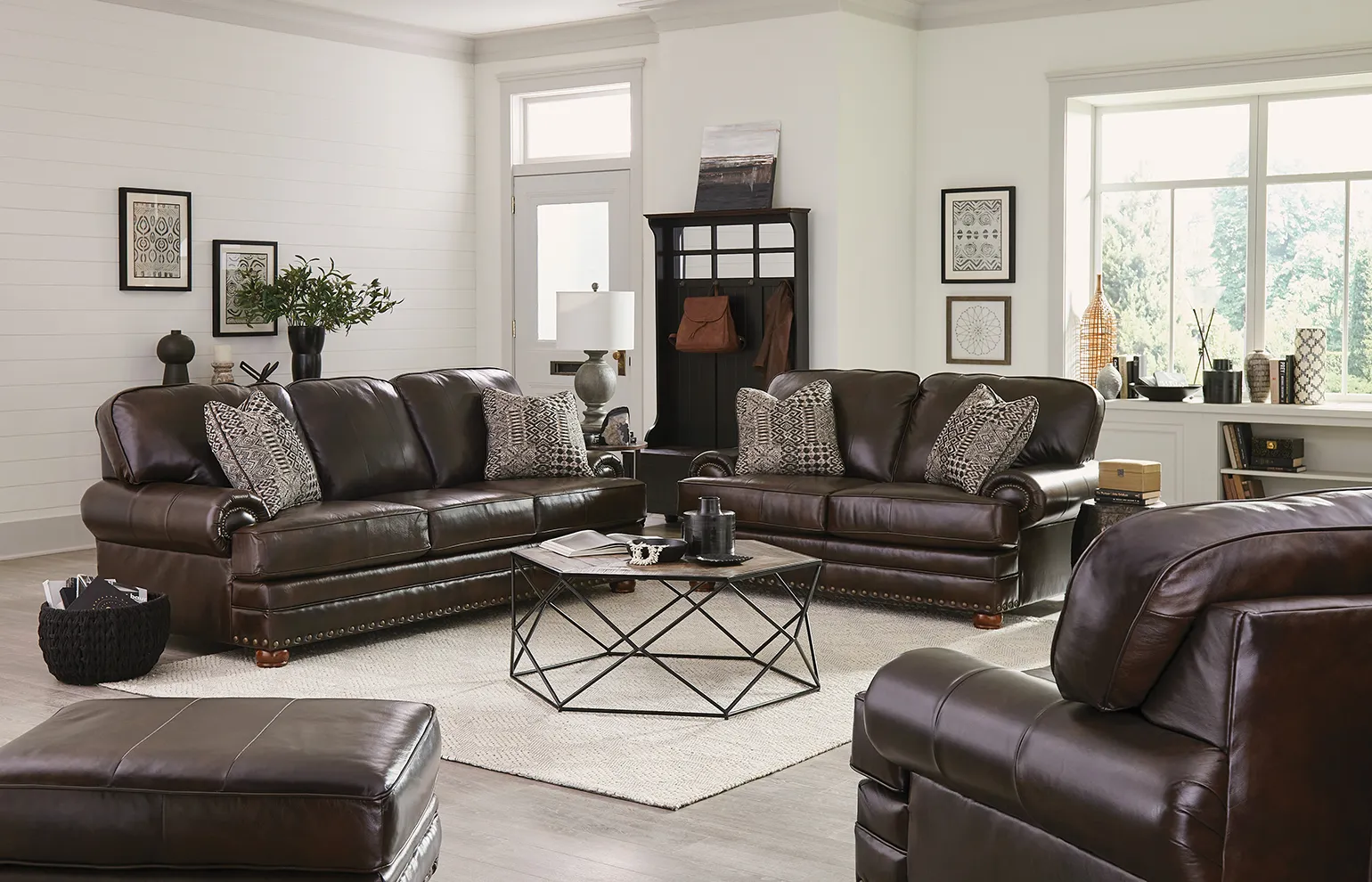 Roberto 94" Top Grain Leather Touch Sofa (Includes Pillows) In stock 6 Roberto 94" Top Grain Leather Touch Sofa (Includes Pillows) In stock