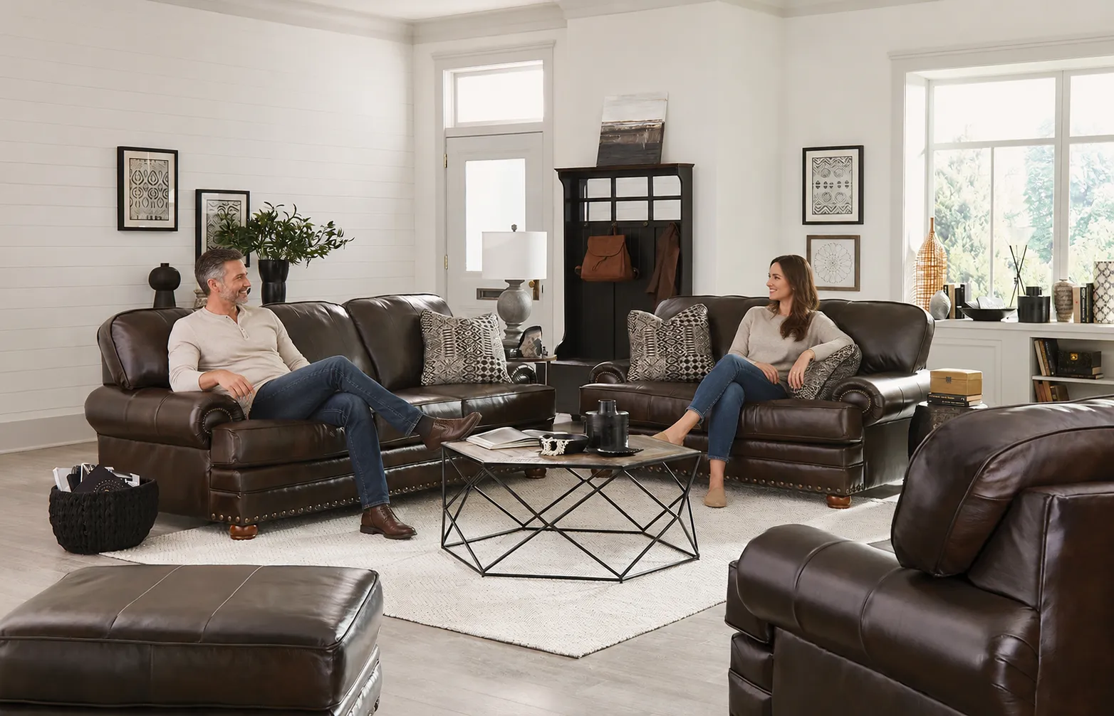 Roberto 94" Top Grain Leather Touch Sofa (Includes Pillows) In stock 7 Roberto 94" Top Grain Leather Touch Sofa (Includes Pillows) In stock