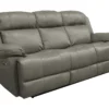 Eclipse 86" Leather Power Headrest Power Reclining Sofa Heron (In stock - Fast Shipping)