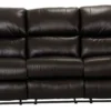 Transformer II Ultimate 90" Italian Leather Sofa w/3 Recliners & Drop Down Table