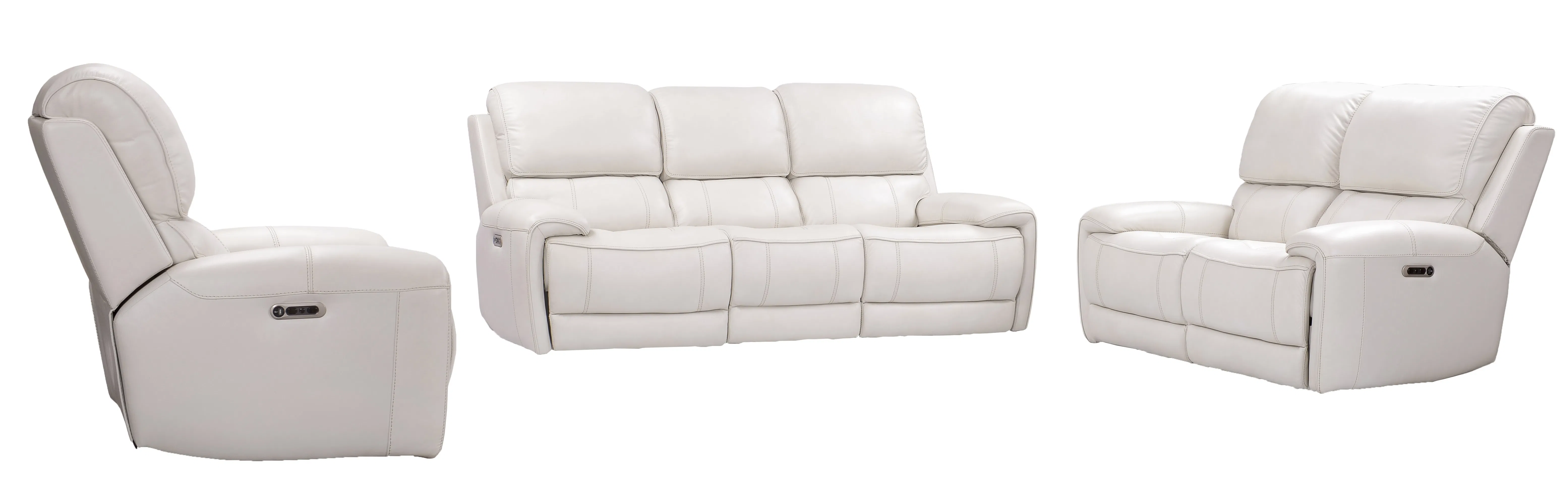 Empire Leather 87" Power Headrest Power Reclining Sofa Ivory (In stock - Fast shipping) 17 Empire Leather 87" Power Headrest Power Reclining Sofa Ivory (In stock - Fast shipping)