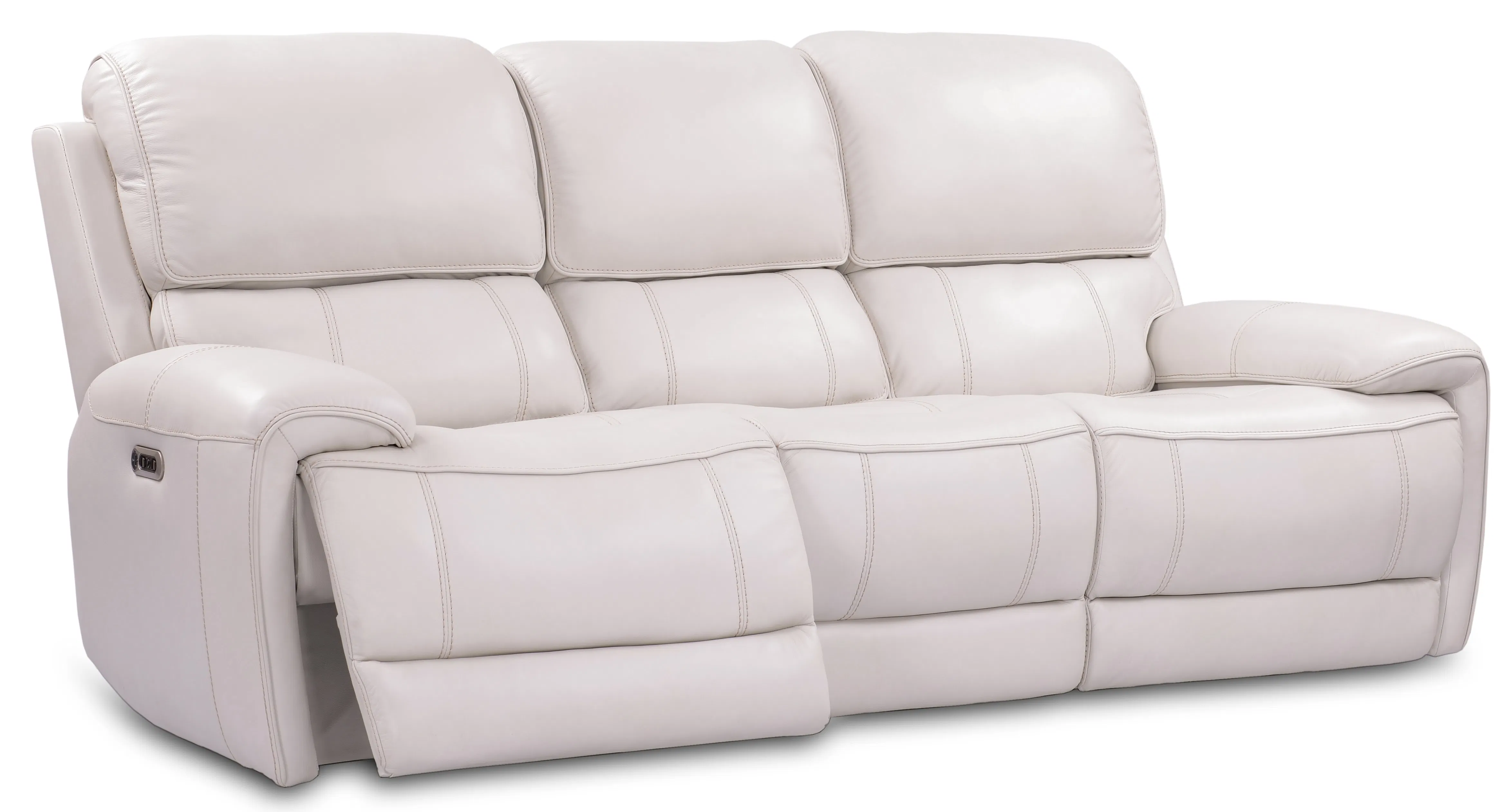 Empire Leather 87" Power Headrest Power Reclining Sofa Ivory (In stock - Fast shipping) 3 Empire Leather 87" Power Headrest Power Reclining Sofa Ivory (In stock - Fast shipping)