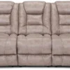 Hayworth 95" Leather-Like Power Reclining Sofa Pebble (The Look of Leather. The Comfort of Power.)