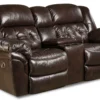 Denver 81" Reclining Console Loveseat Chocolate (In stock)