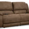 Harley 84" Triple Power Reclining Console Loveseat Whiskey (In stock)