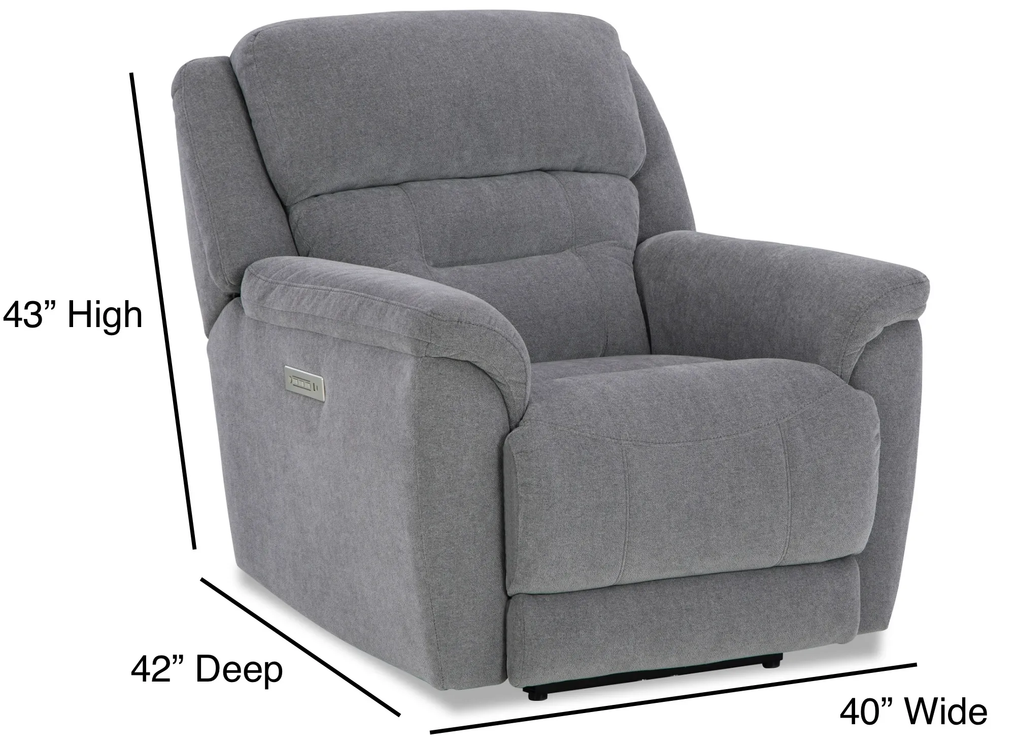 Knockout 89" Zero Gravity Triple Power Reclining Sofa Grey (In stock) 11 Knockout 89" Zero Gravity Triple Power Reclining Sofa Grey (In stock)