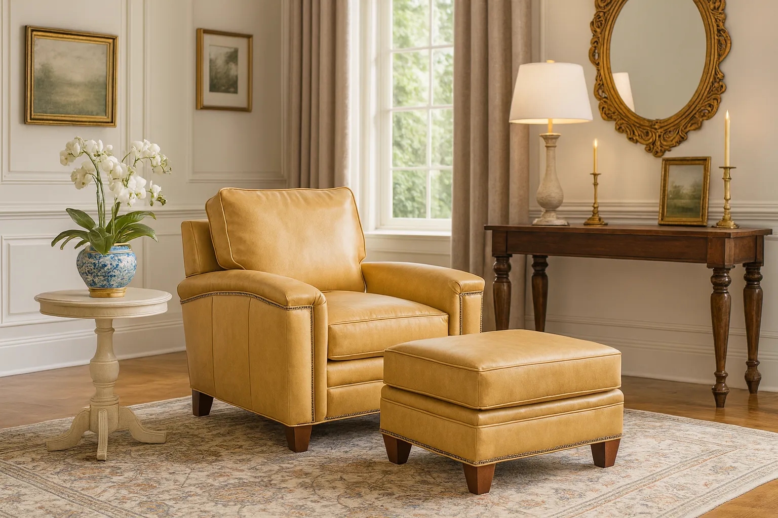 Bradington Young Oliver 448 Sofa (12 leathers) 8-Way Hand Tie 14 Bradington Young Oliver 448 Sofa (12 leathers) 8-Way Hand Tie