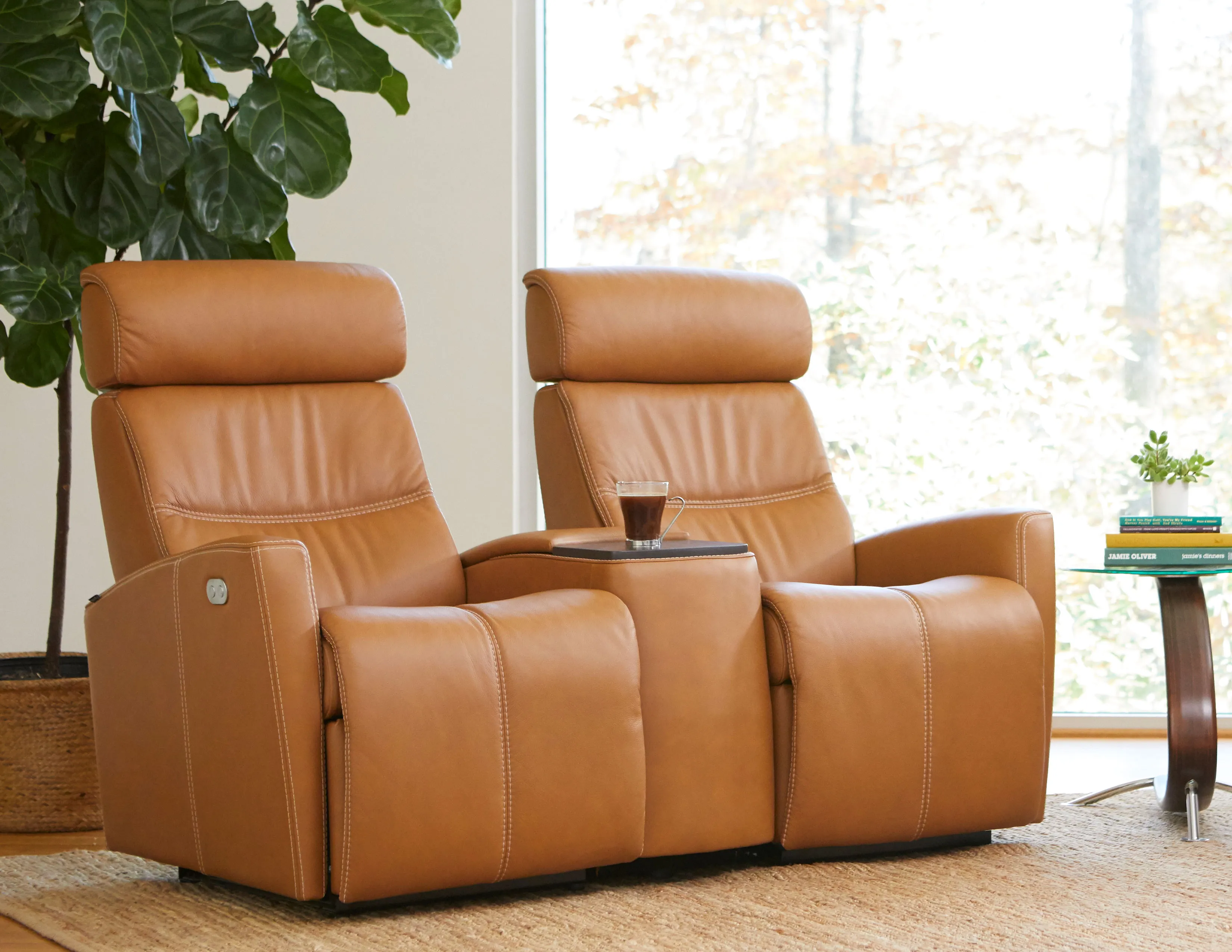 Milan Three Piece Home Theater Sectional (+40 leathers) 63" wide 3 Milan Three Piece Home Theater Sectional (+40 leathers) 63" wide