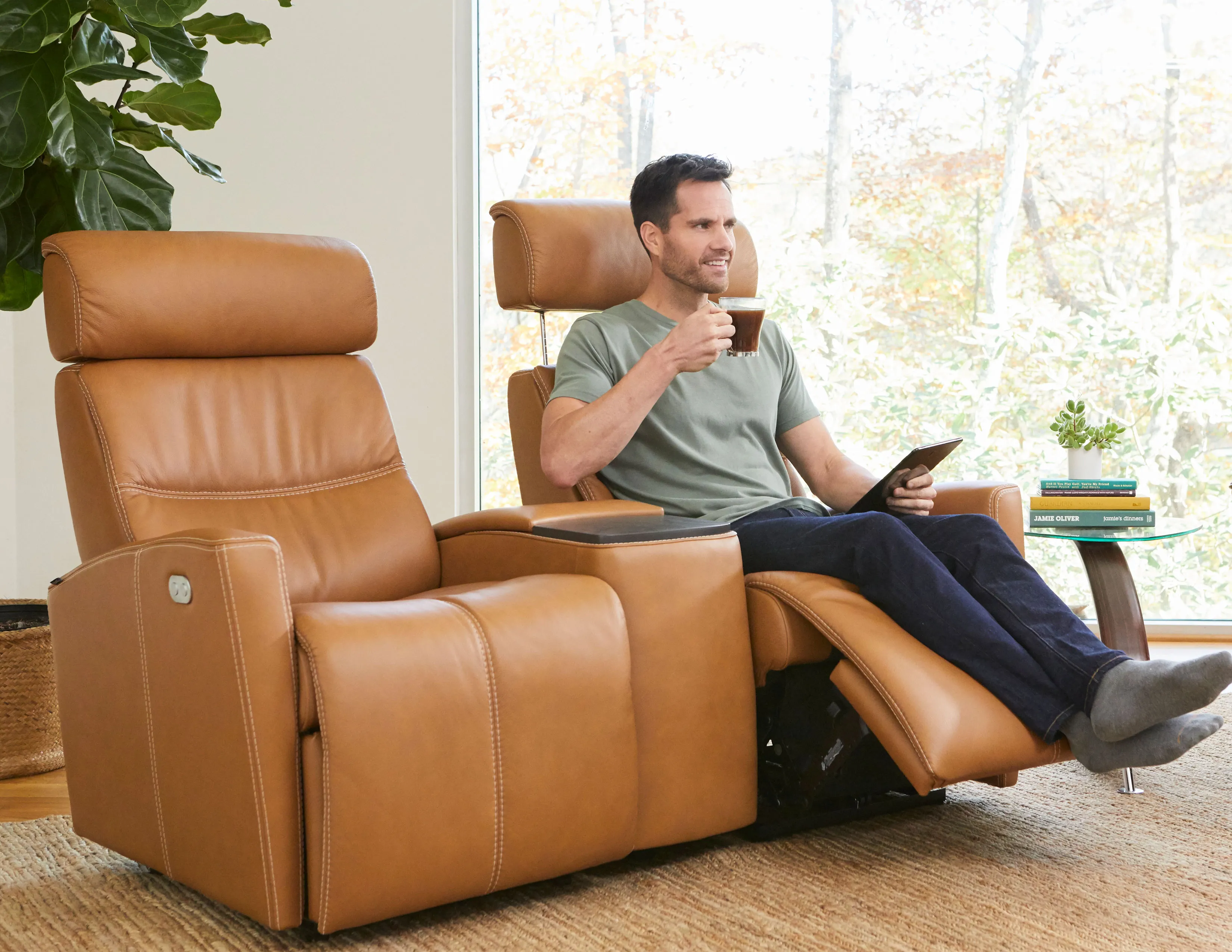 Milan Three Piece Home Theater Sectional (+40 leathers) 63" wide 5 Milan Three Piece Home Theater Sectional (+40 leathers) 63" wide