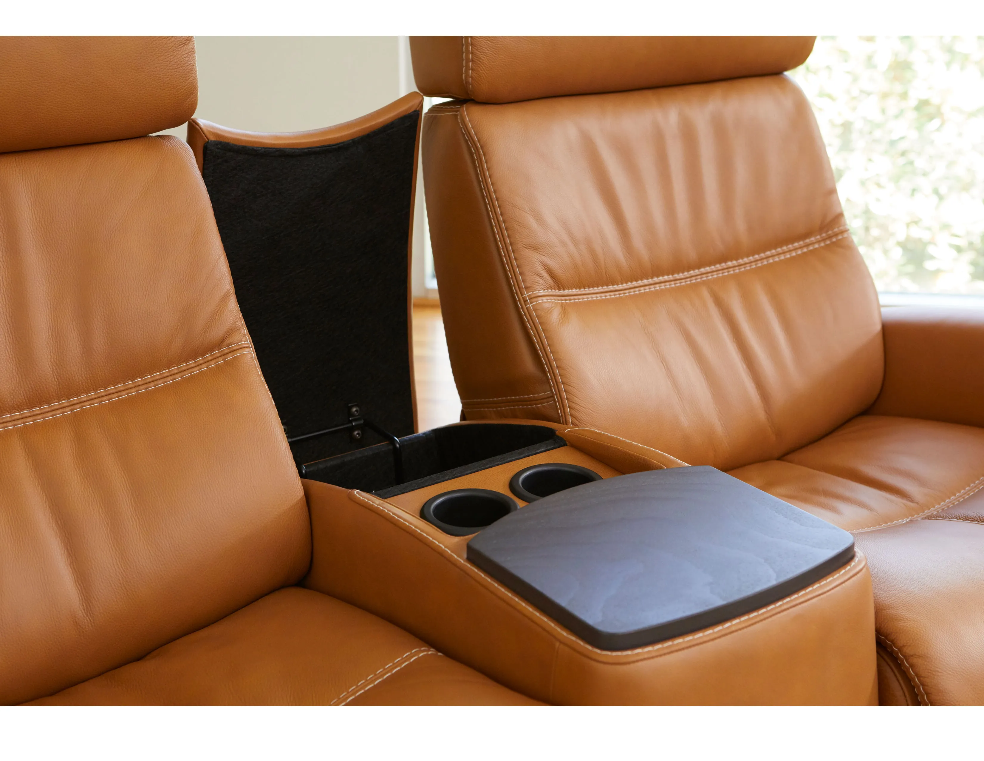 Milan Three Piece Home Theater Sectional (+40 leathers) 63" wide 8 Milan Three Piece Home Theater Sectional (+40 leathers) 63" wide