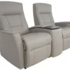 Harstad Three Piece Home Theater Power Reclining Sectional (+40 Top-Grain Leathers)