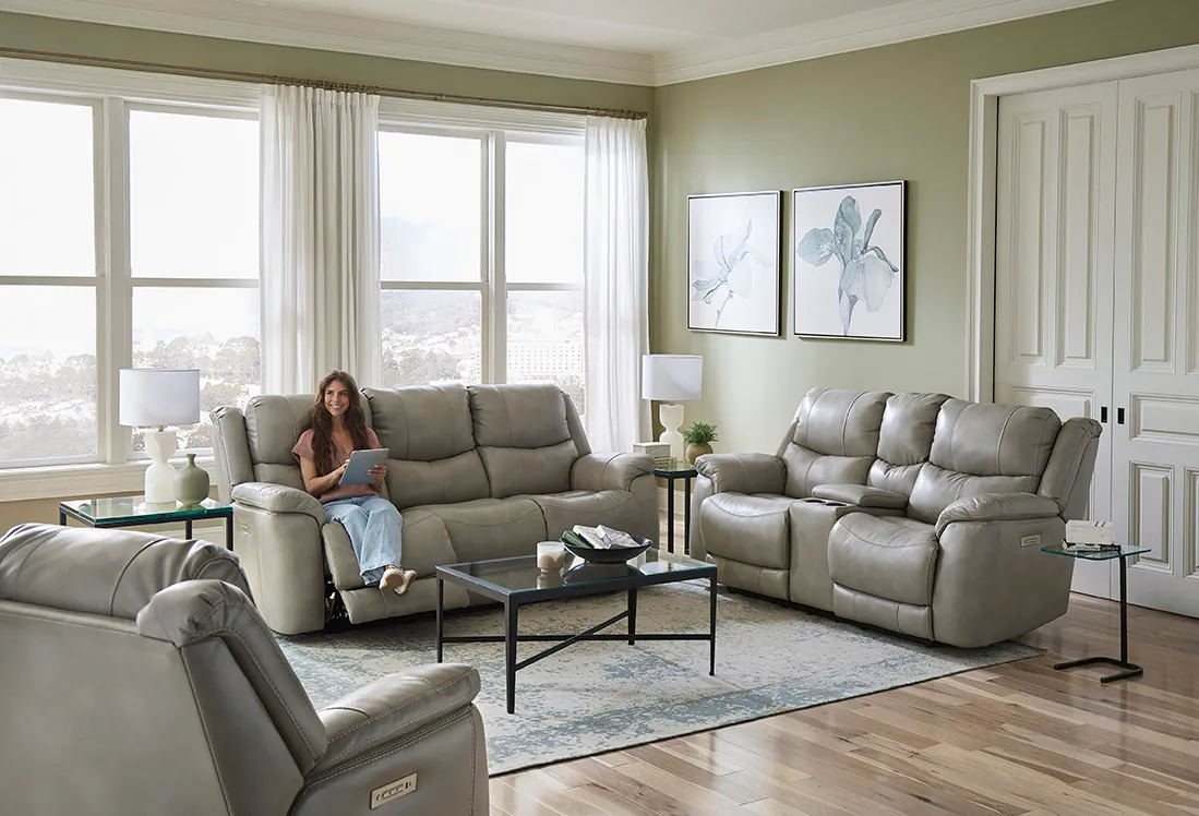 Idris 89" Zero Gravity Triple Power Reclining Sofa Mushroom (In stock) 6 Idris 89" Zero Gravity Triple Power Reclining Sofa Mushroom (In stock)