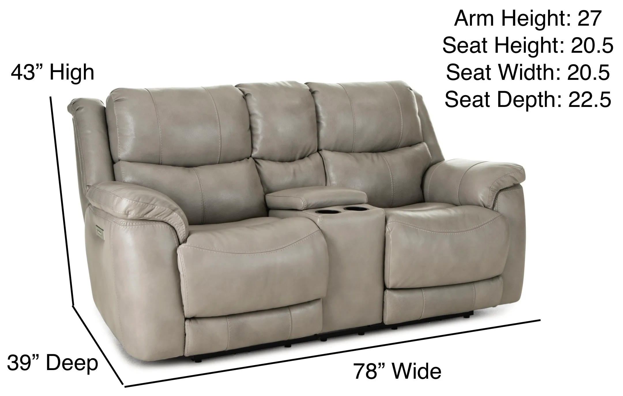 Idris 89" Zero Gravity Triple Power Reclining Sofa Mushroom (In stock) 8 Idris 89" Zero Gravity Triple Power Reclining Sofa Mushroom (In stock)