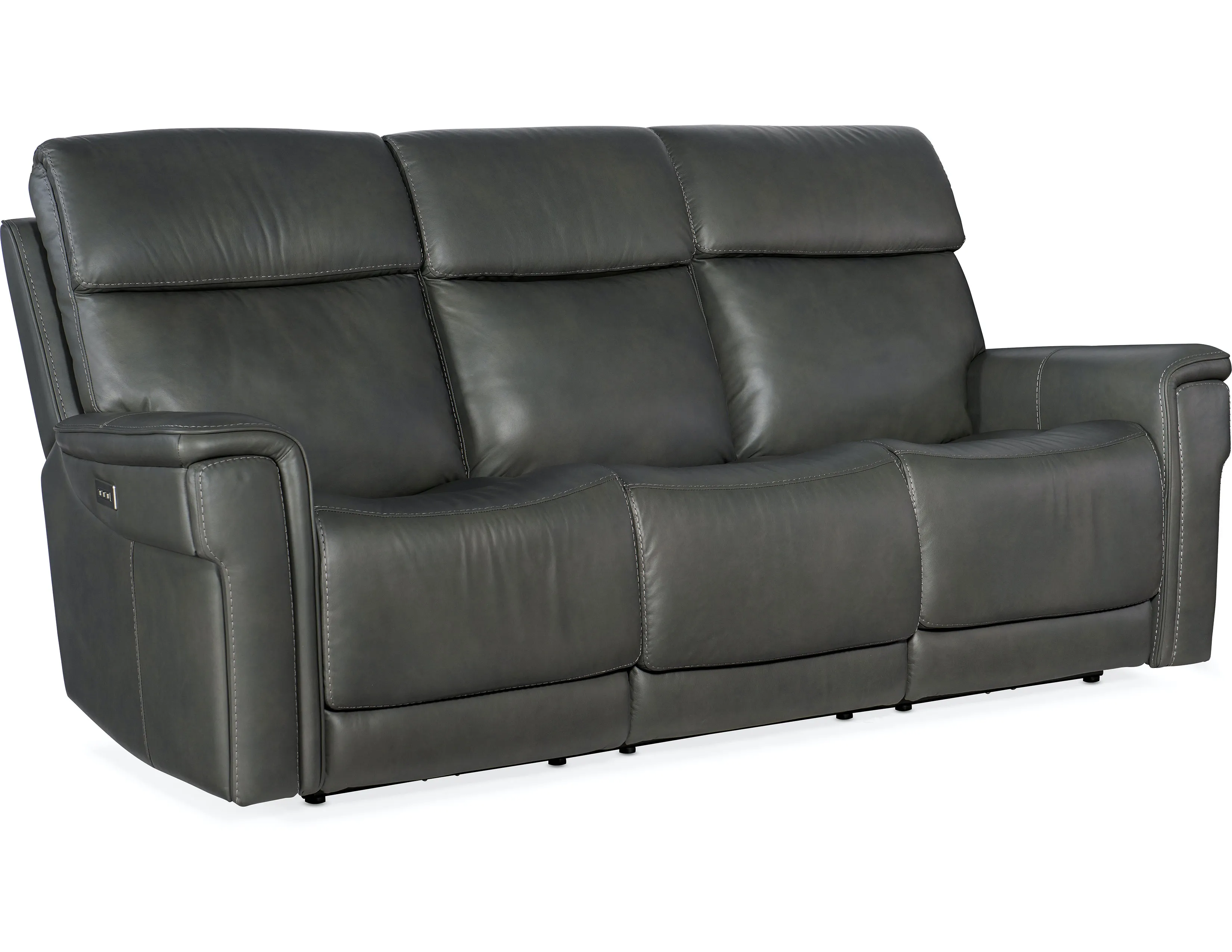 Lyra Leather Zero Gravity Power Sofa with Power Headrest 89" (Gray) In stock 1 Lyra Leather Zero Gravity Power Sofa with Power Headrest 89" (Gray) In stock