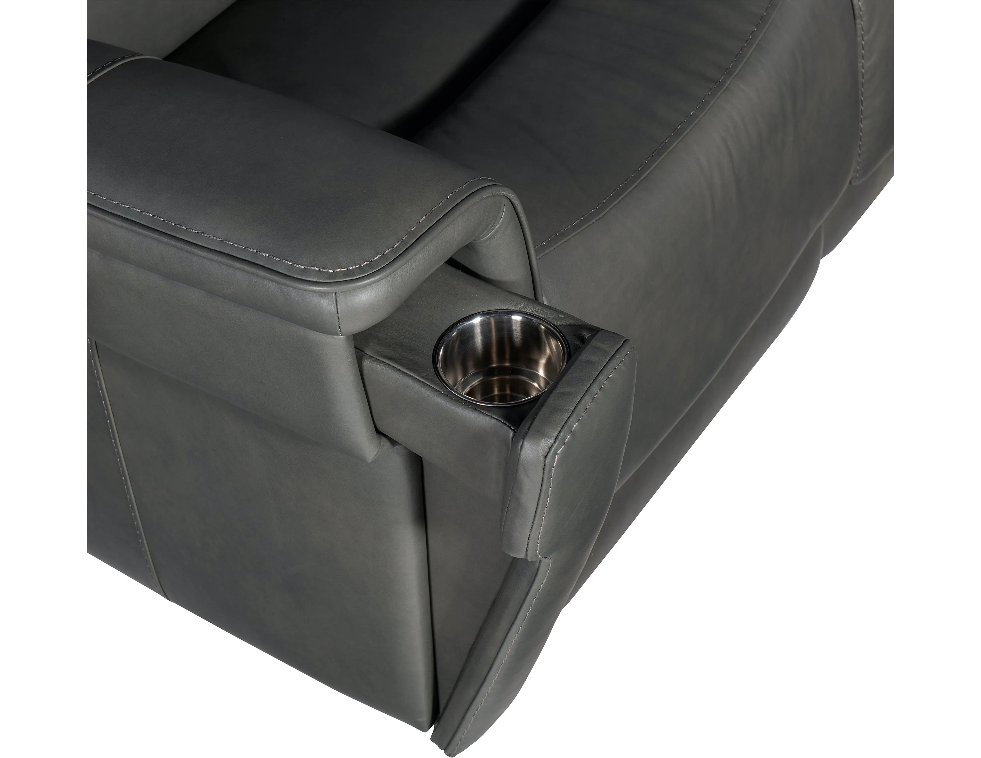 Lyra Leather Zero Gravity Power Sofa with Power Headrest 89" (Gray) In stock 3 Lyra Leather Zero Gravity Power Sofa with Power Headrest 89" (Gray) In stock