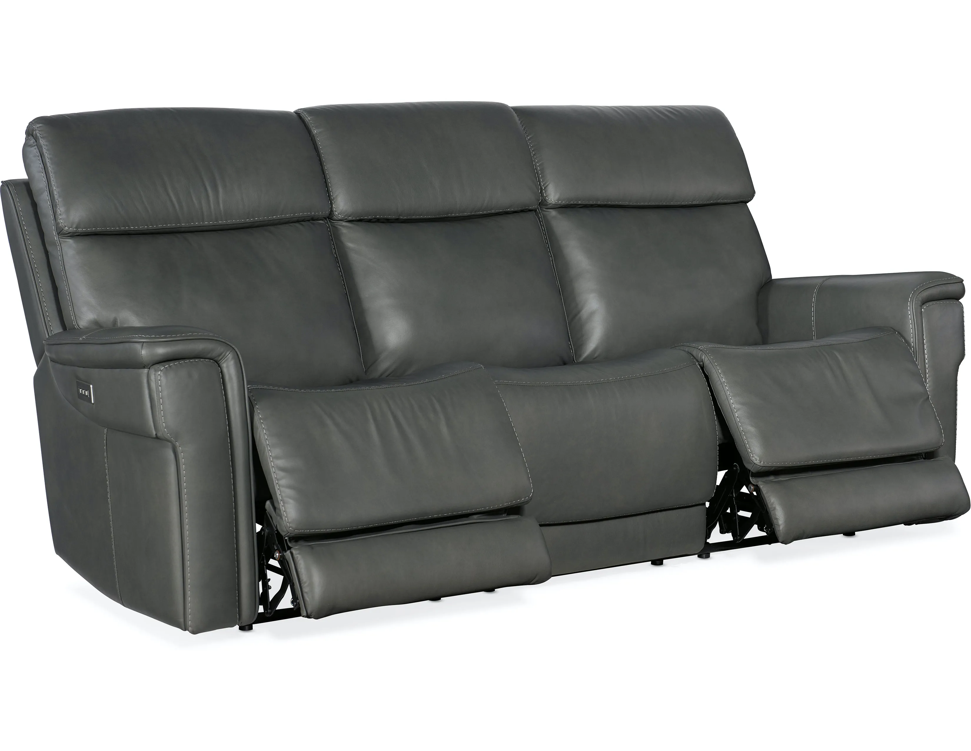 Lyra Leather Zero Gravity Power Sofa with Power Headrest 89" (Gray) In stock 4 Lyra Leather Zero Gravity Power Sofa with Power Headrest 89" (Gray) In stock