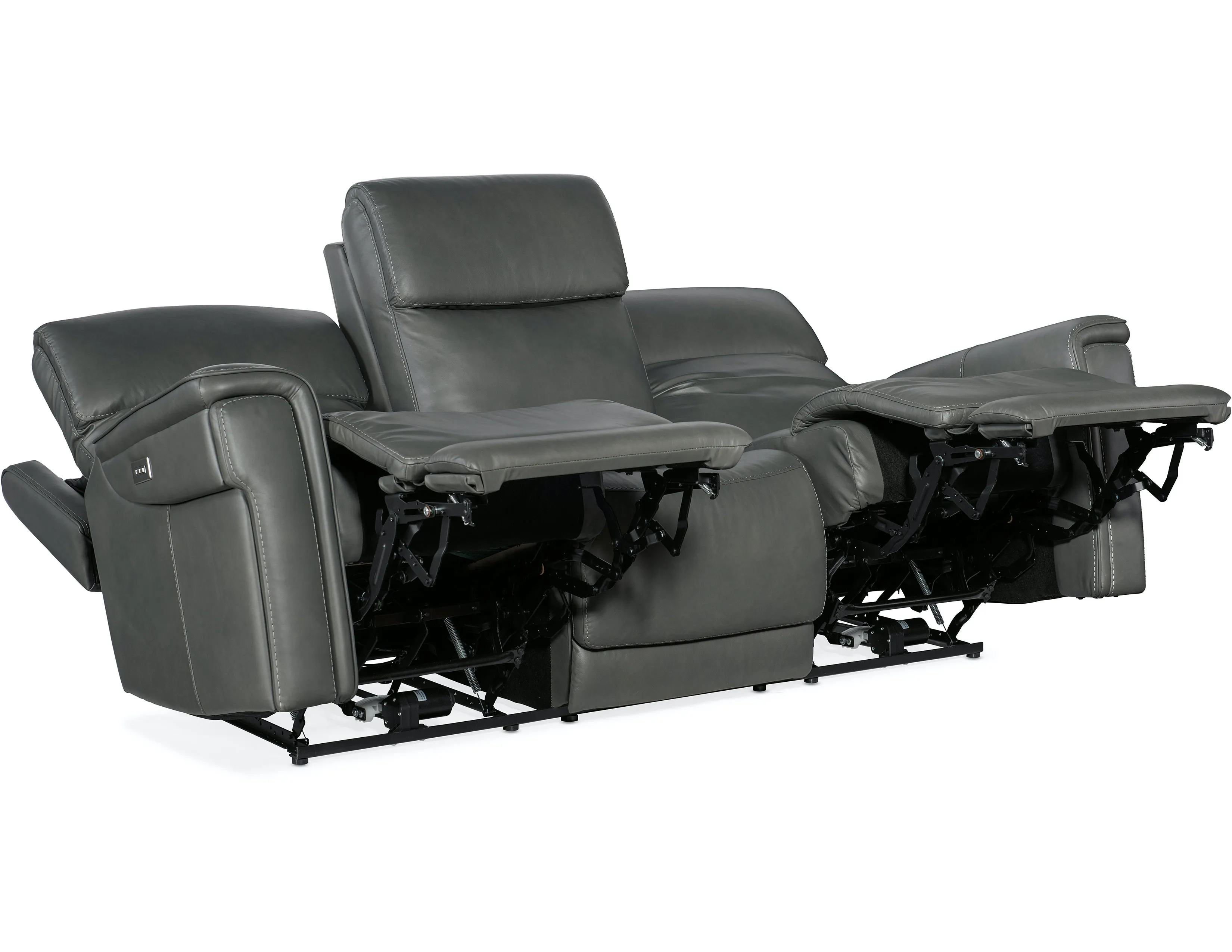 Lyra Leather Zero Gravity Power Sofa with Power Headrest 89" (Gray) In stock 5 Lyra Leather Zero Gravity Power Sofa with Power Headrest 89" (Gray) In stock